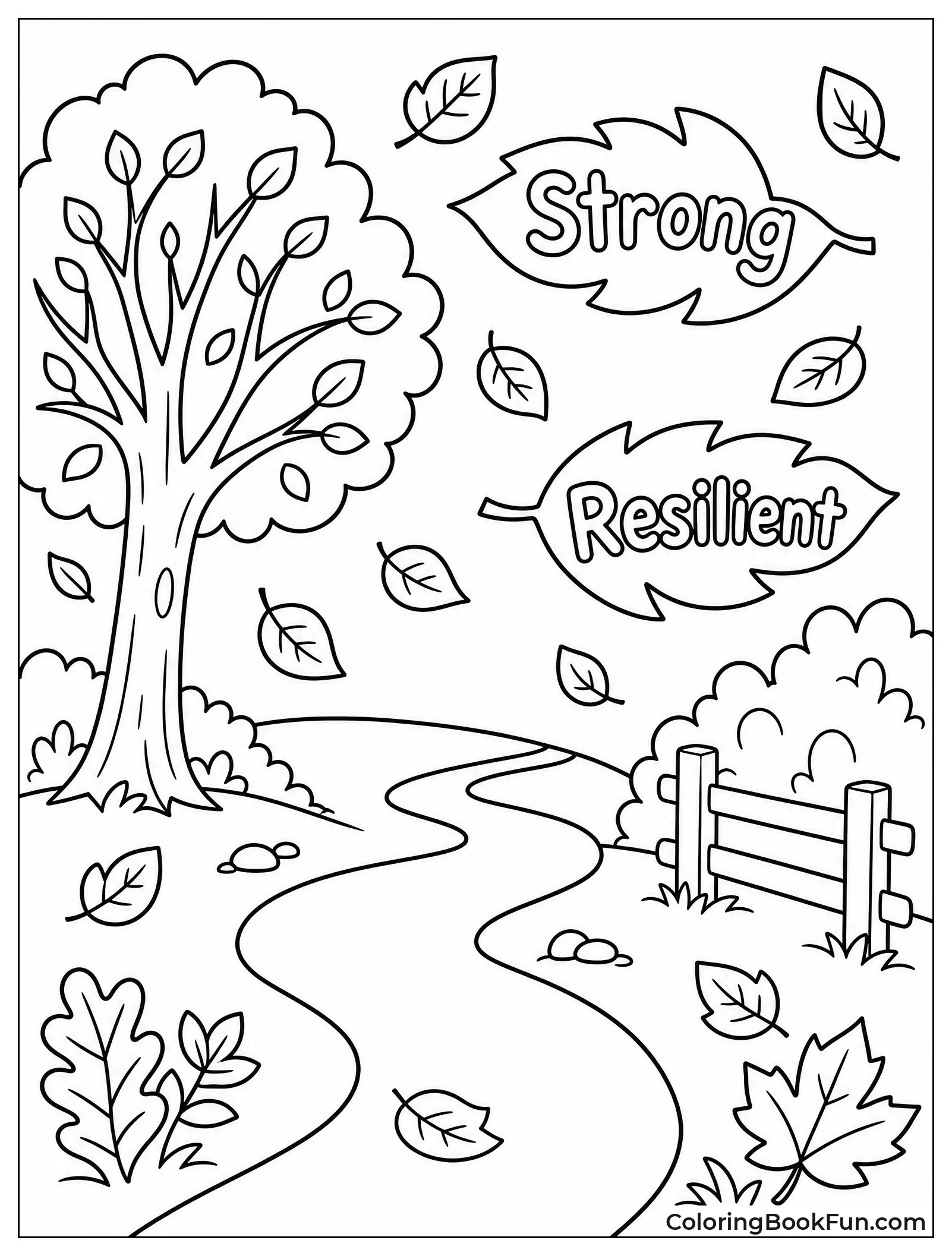 Autumn Leaves Float With Brave Words