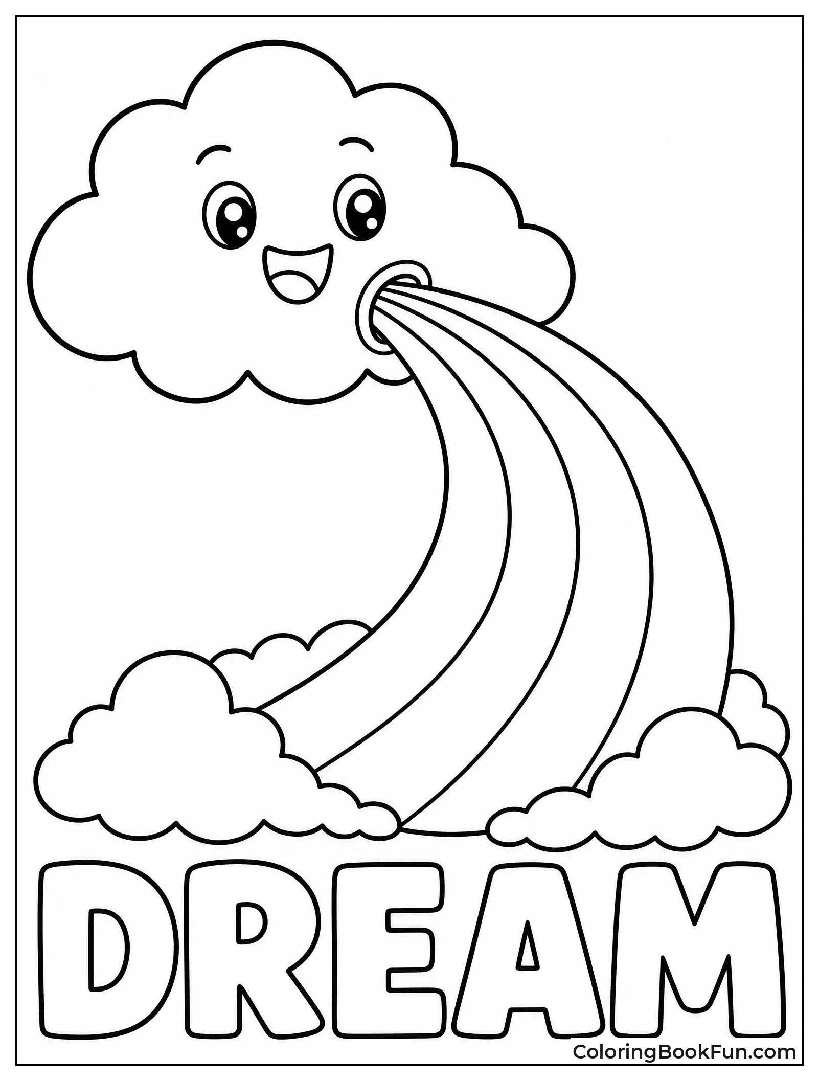Cute Cloud Blows Out Rainbow