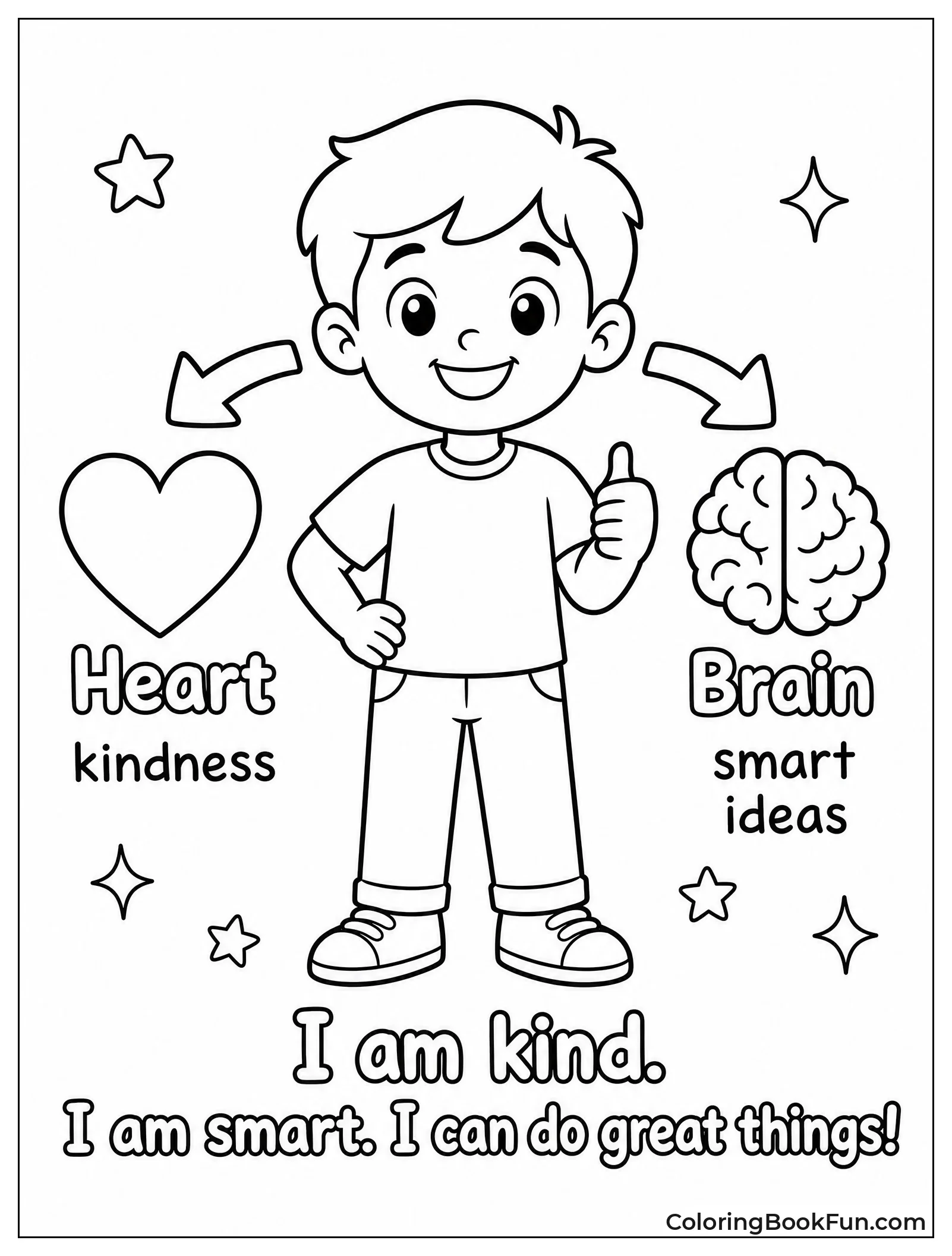 Friendly Character Shows Kind Heart