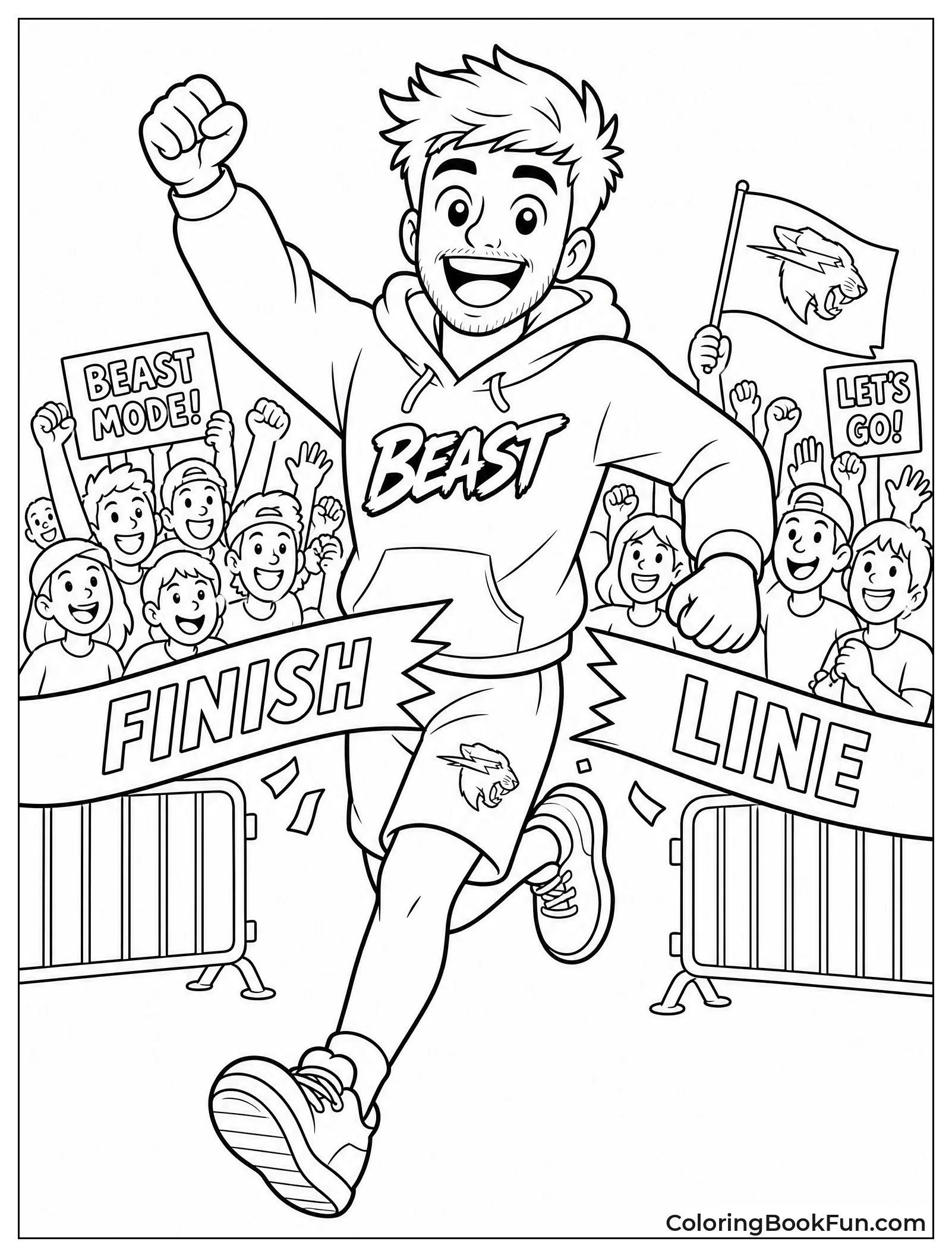 Jimmy Running Across Finish Line