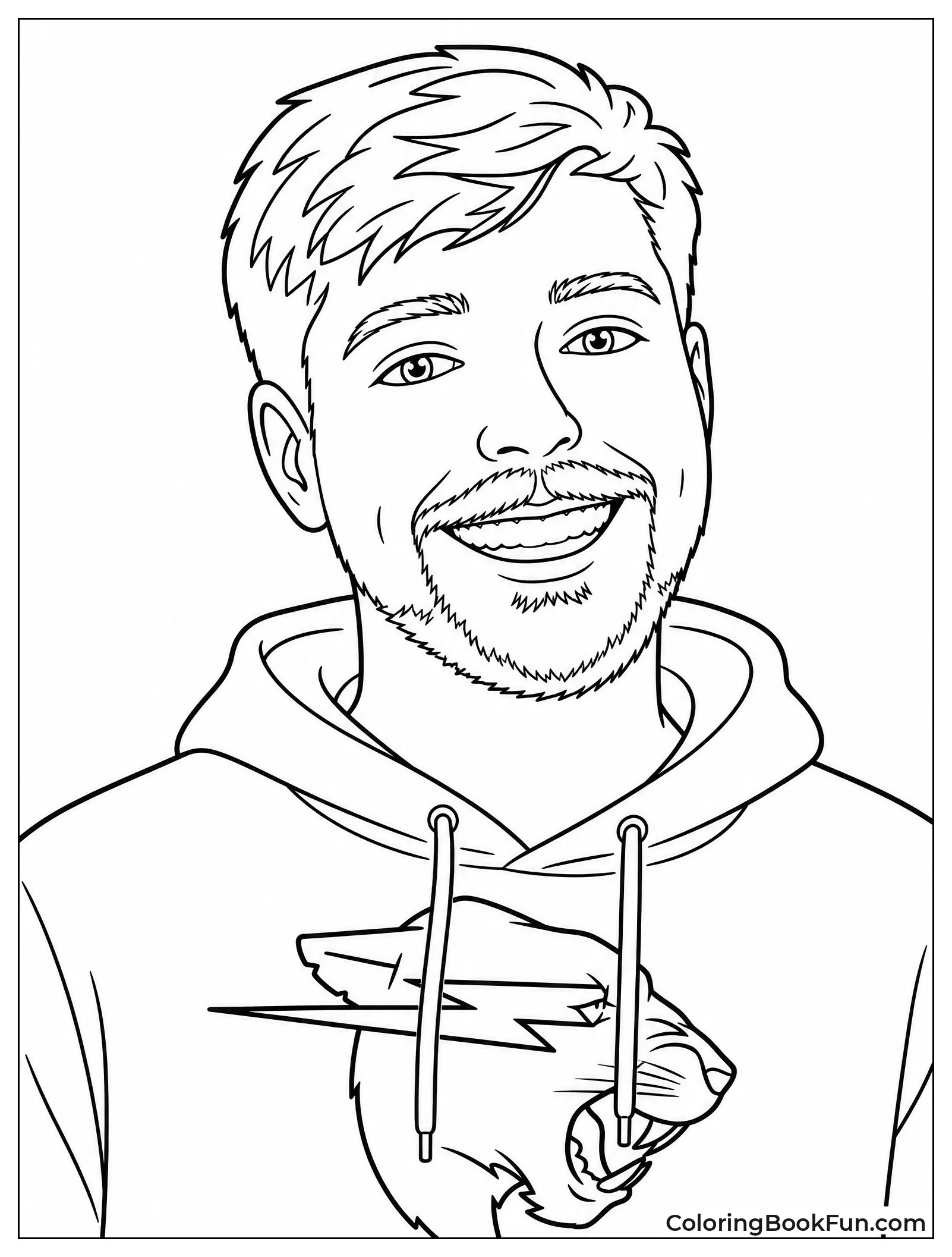 Realistic Pencil Sketch of MrBeast