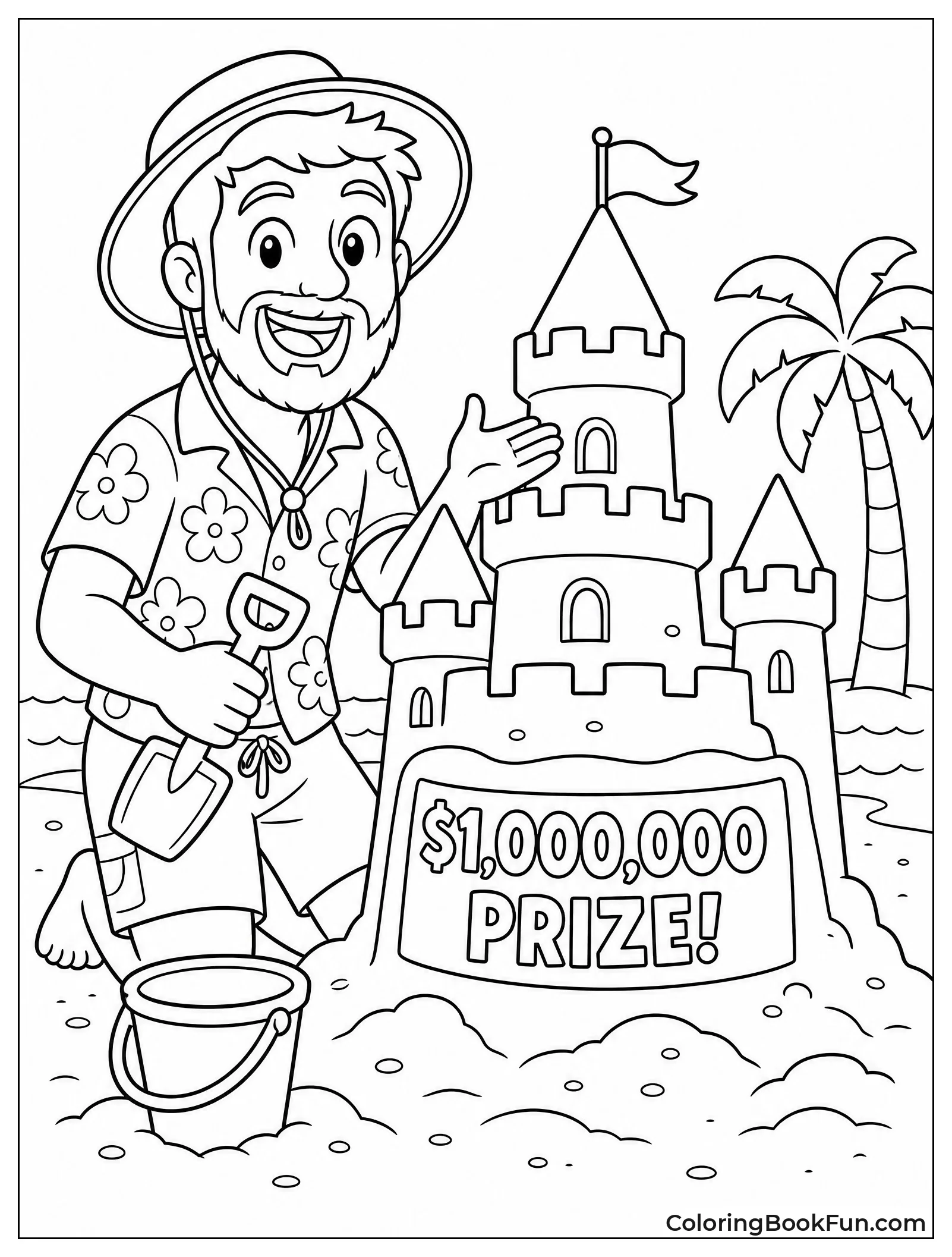 MrBeast Building Giant Sandcastle