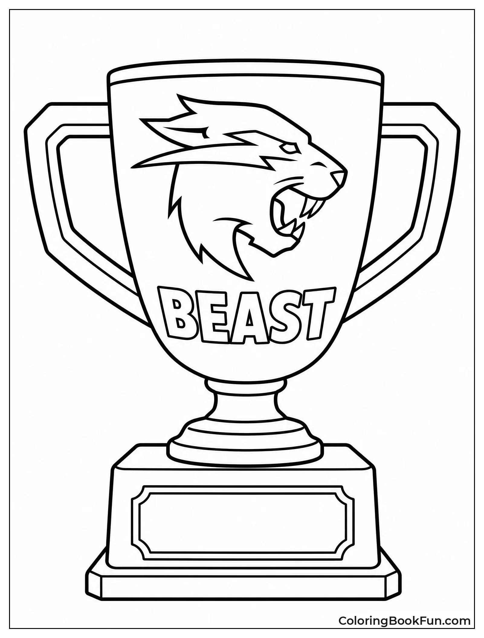 Golden Beast Trophy Standing Tall