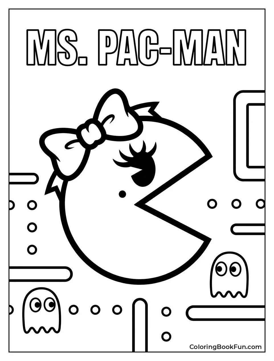 Ms Pac Man with Red Bow