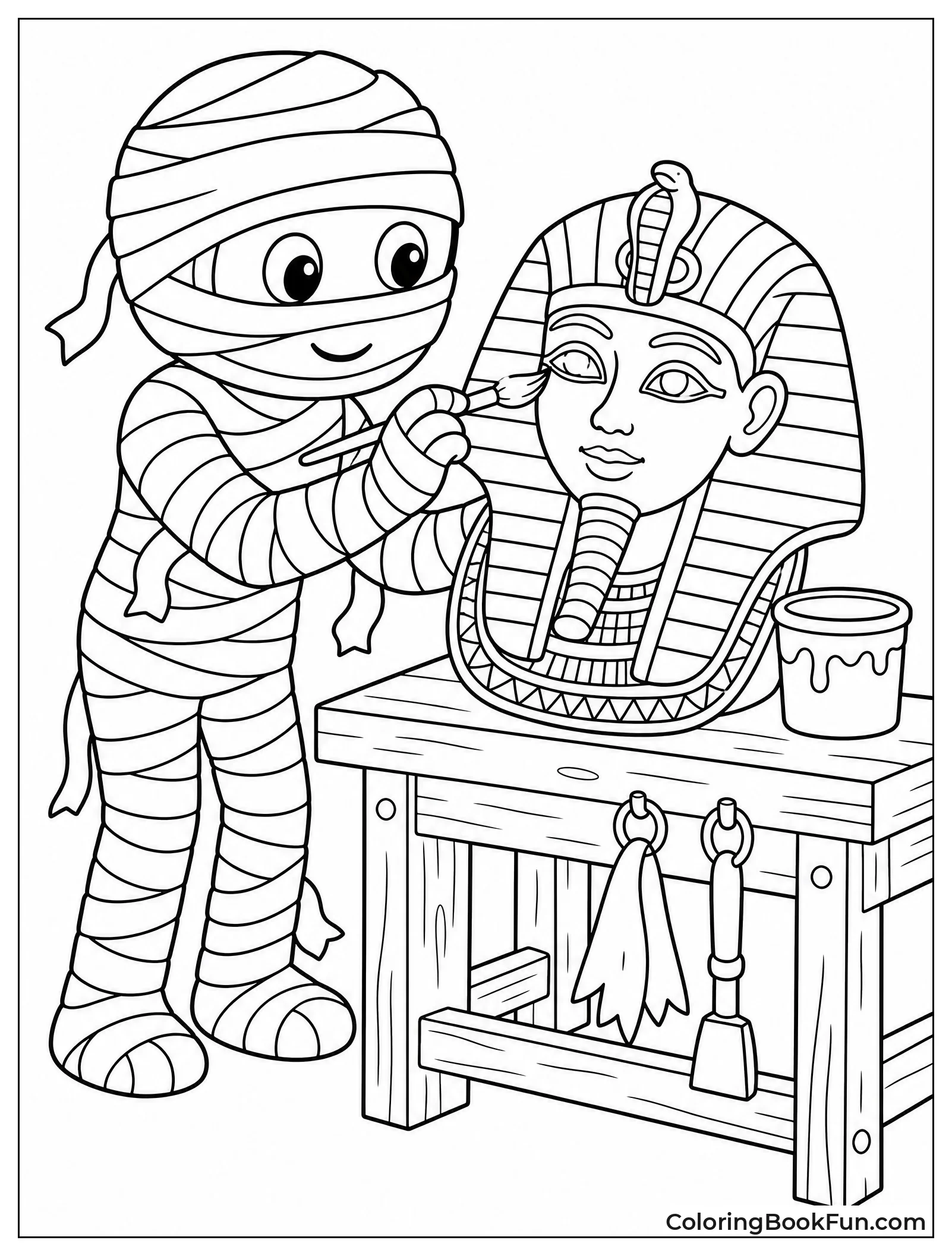 Mummy Painting Pharaoh Death Mask