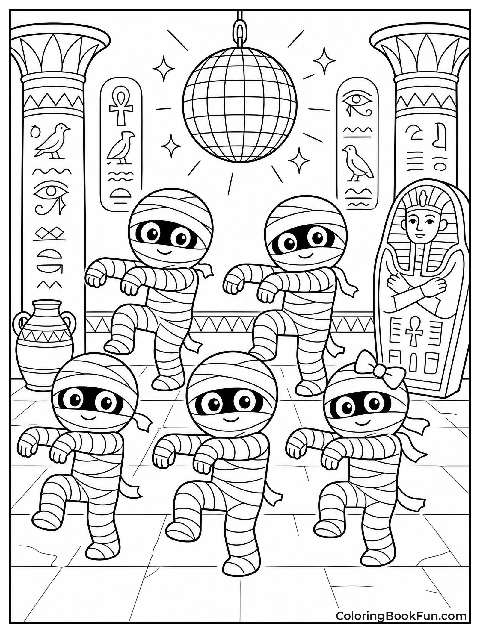 Mummies Dancing Under Disco Ball