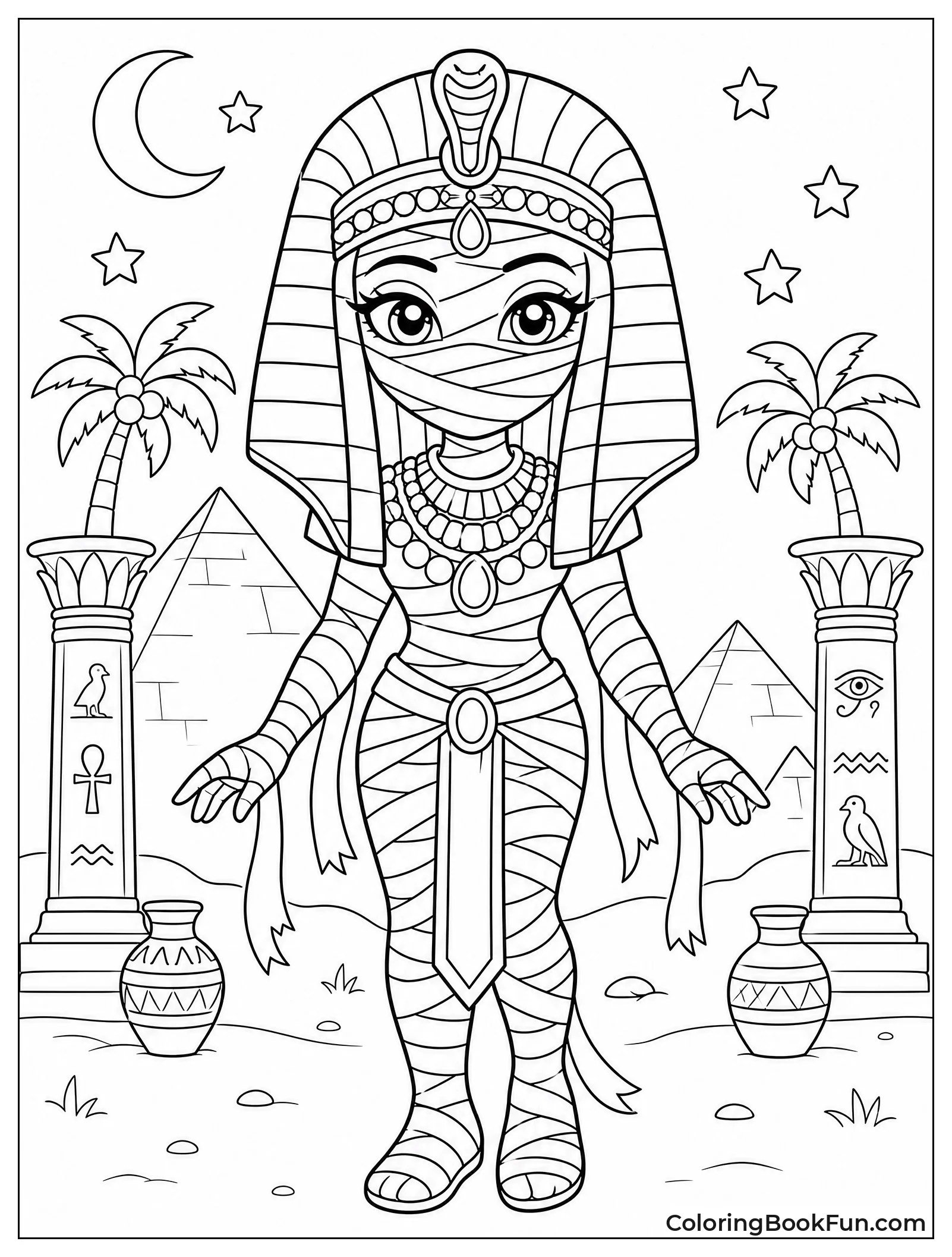 Elegant Mummy Queen Portrait