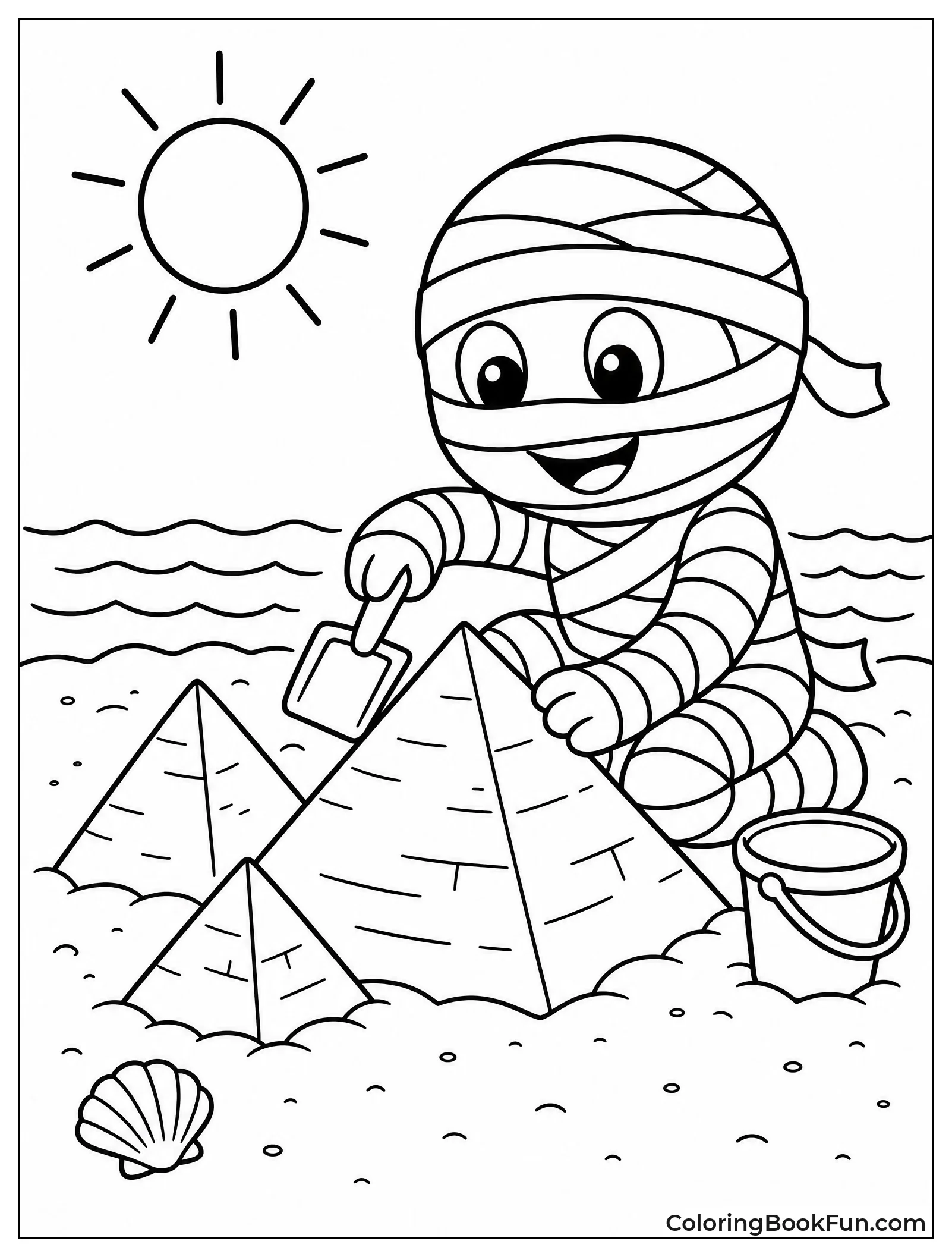 Mummy Building Sand Pyramids