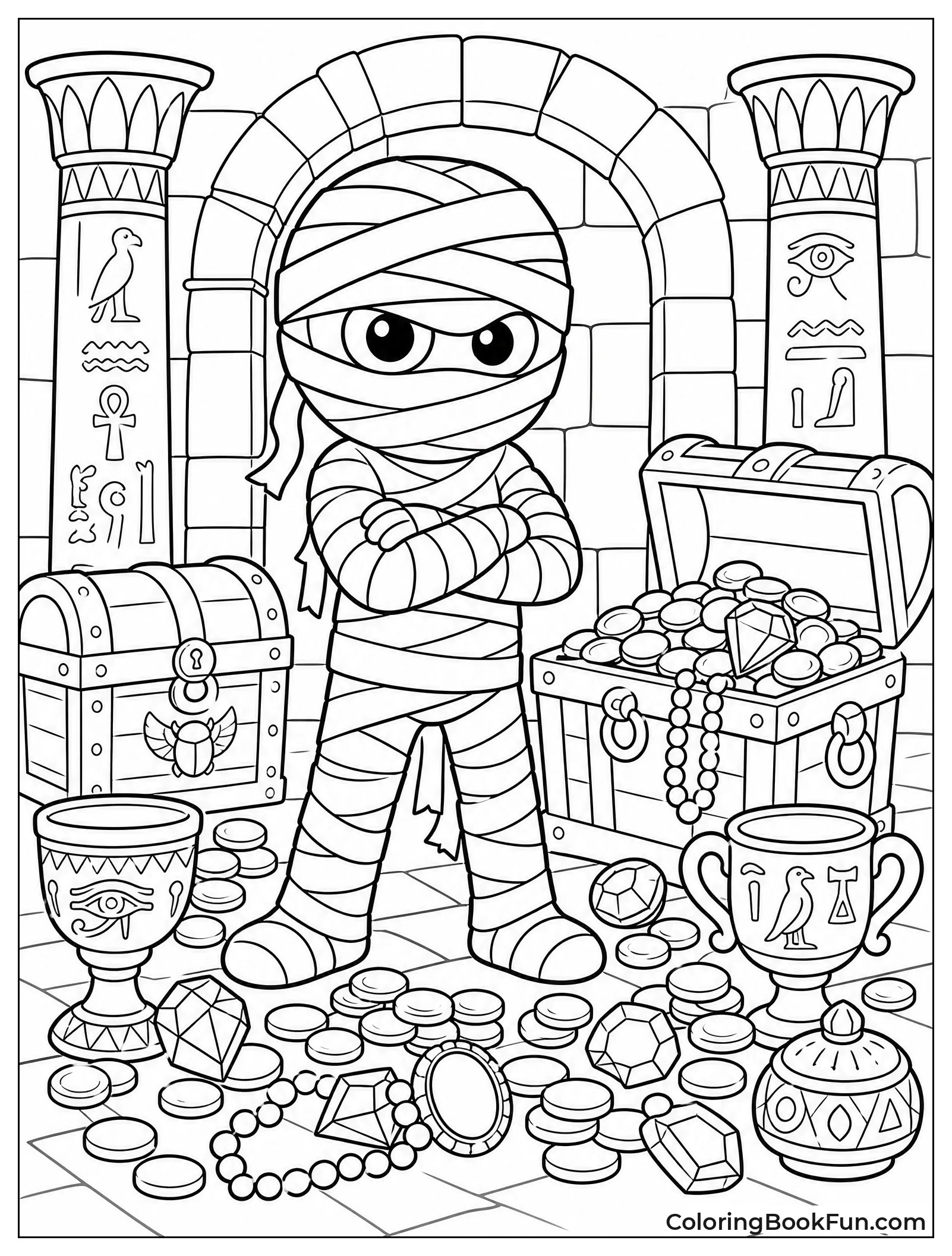 Mummy Guarding Treasure Room