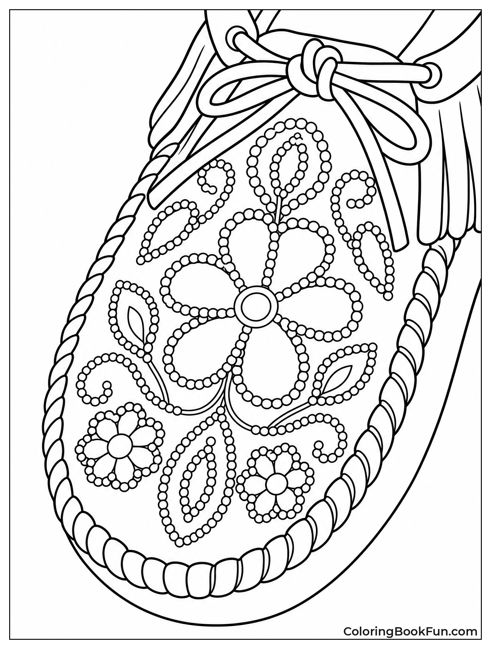 Close Up of Beaded Moccasin