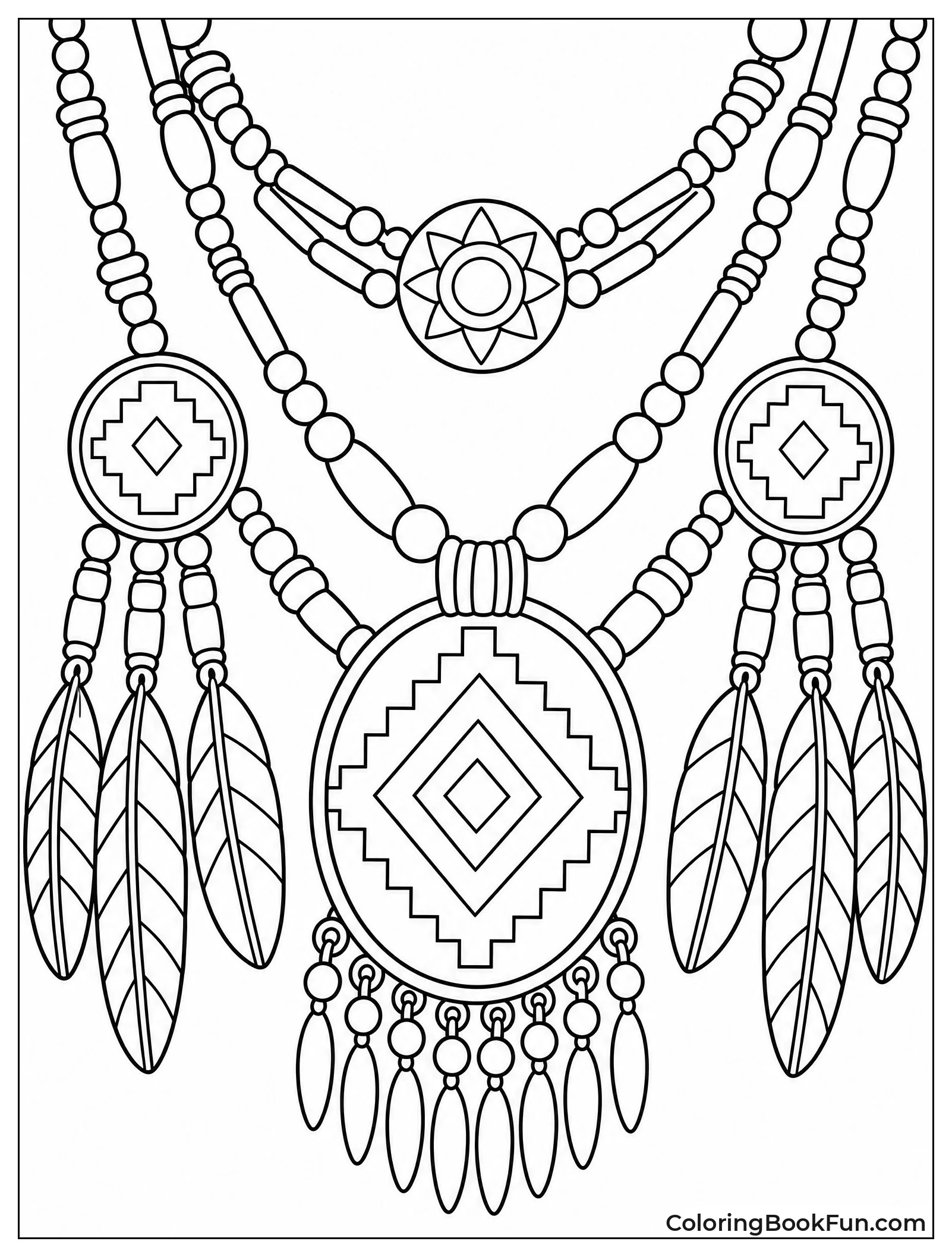 Close Up of Beaded Necklace