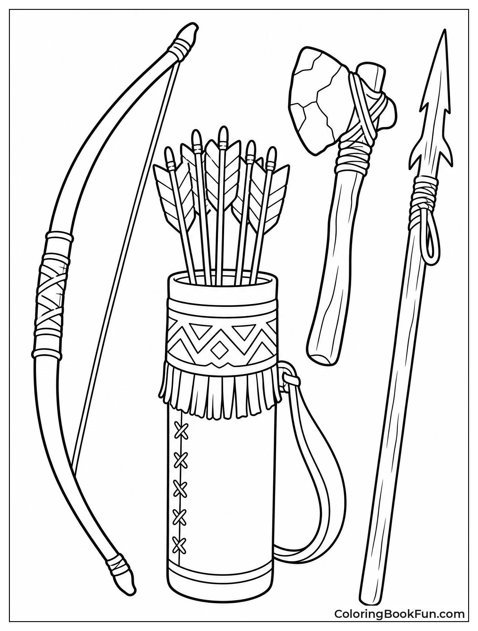 Collection of Traditional Tools and Weapons