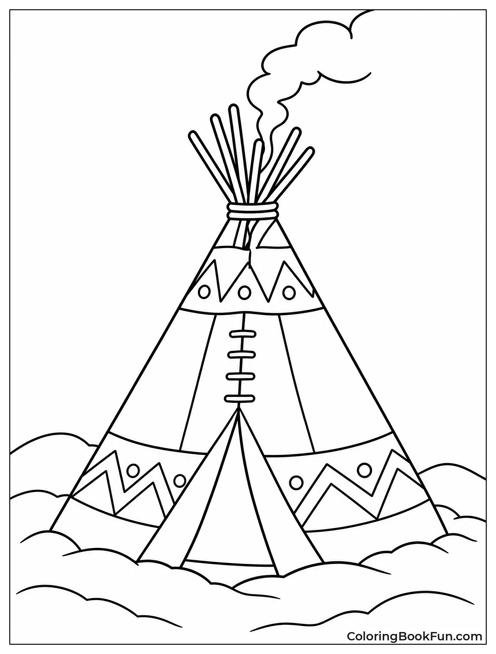 Cozy Teepee in Deep Snow