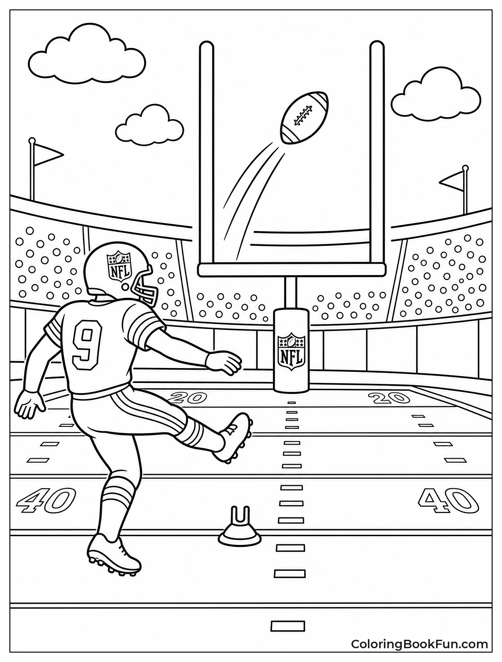 Kicker Swinging Leg at Ball