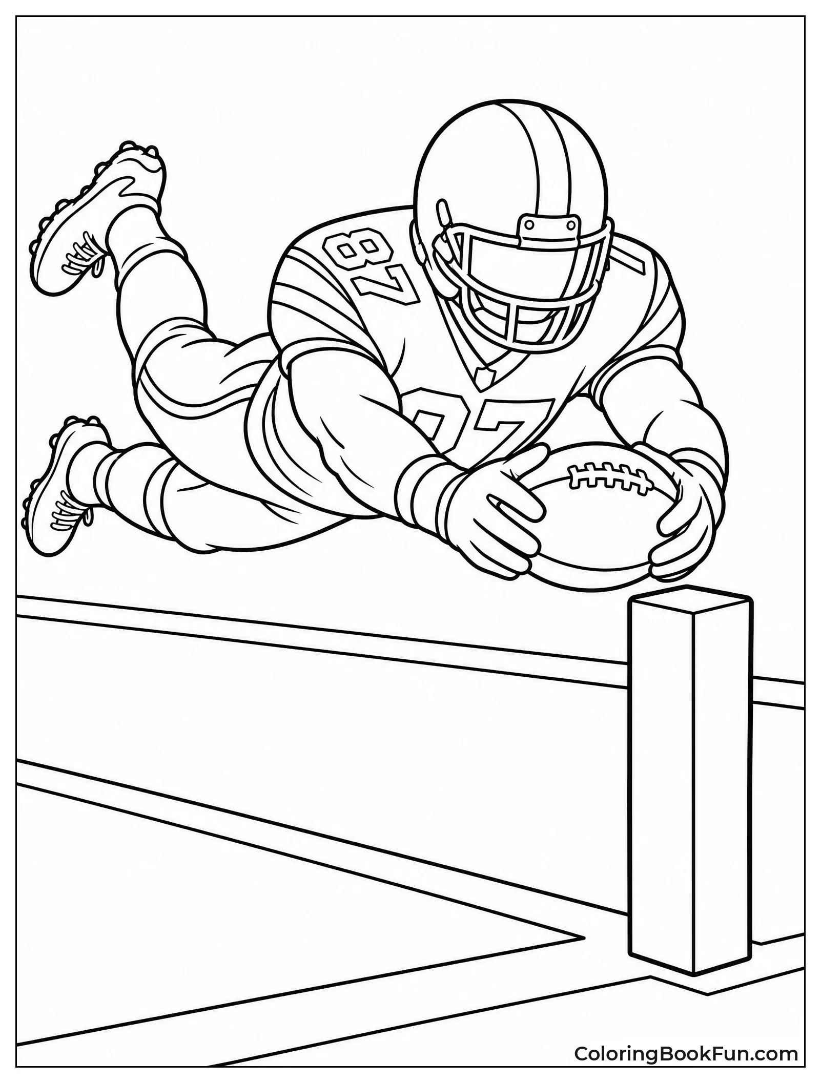 Player Diving Toward Orange Pylon
