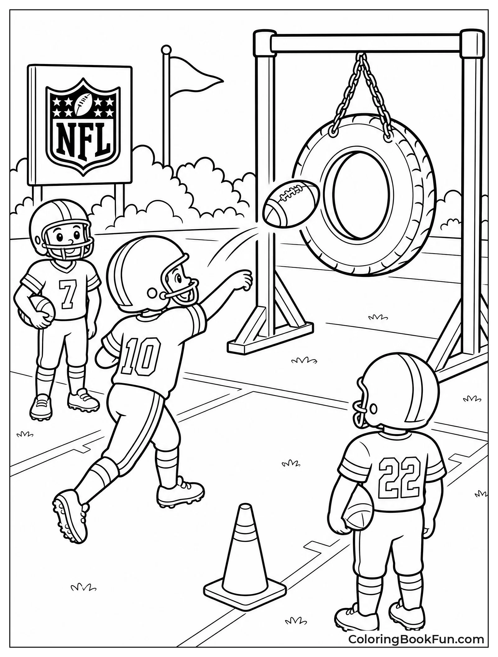 Kids Tossing Football at Target