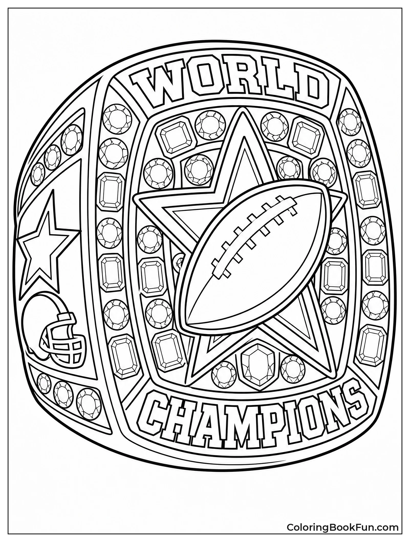 Shiny Championship Ring With Diamonds