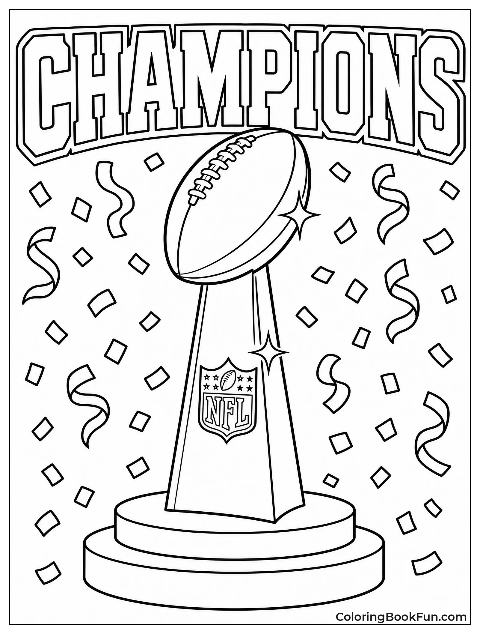 Super Bowl Trophy on Pedestal