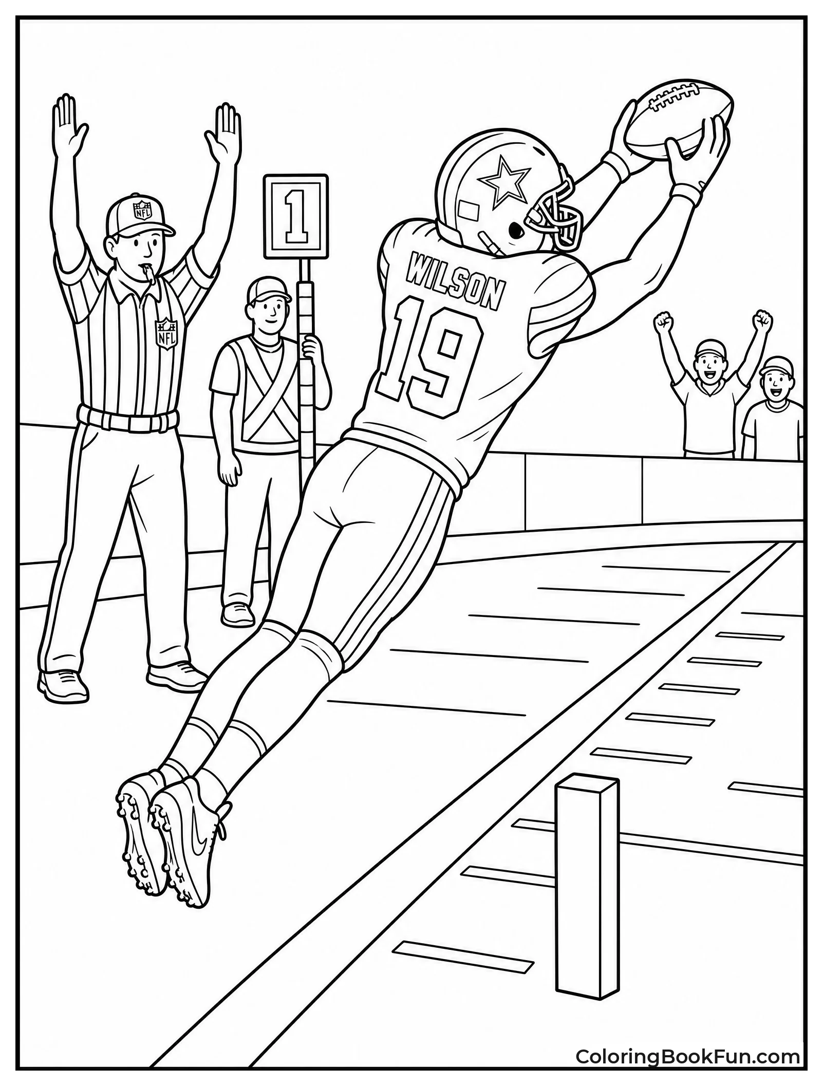 Receiver Making Sideline Toe Tap
