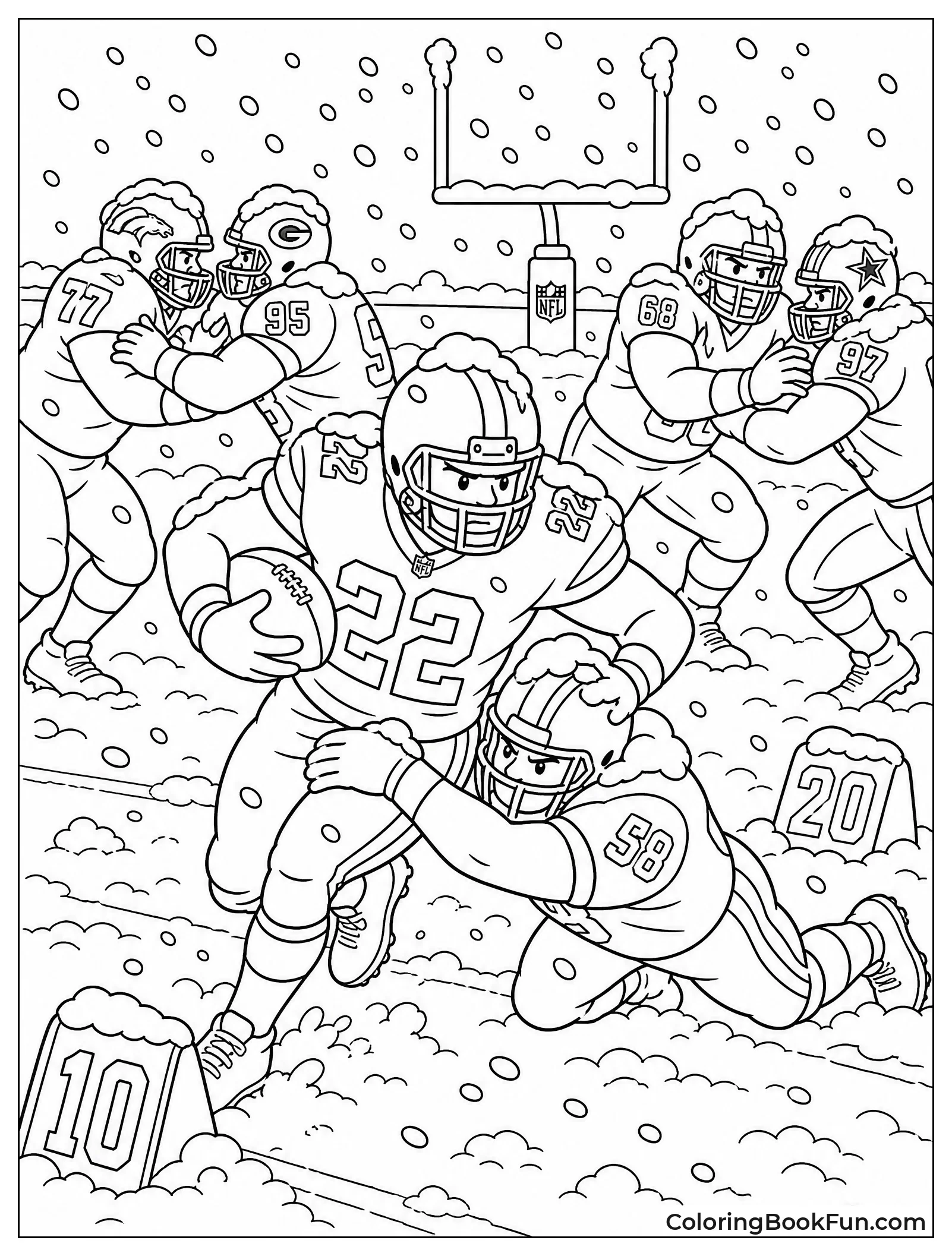 Players Competing in Heavy Snow