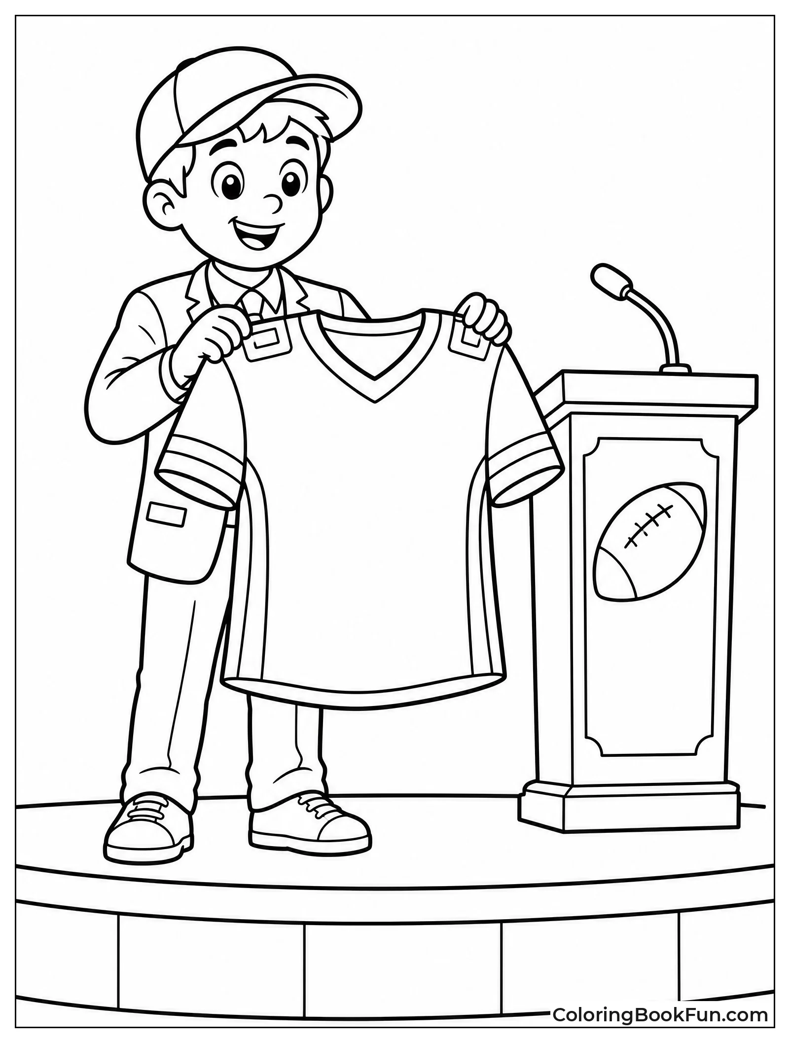 Athlete Holding Up Team Jersey