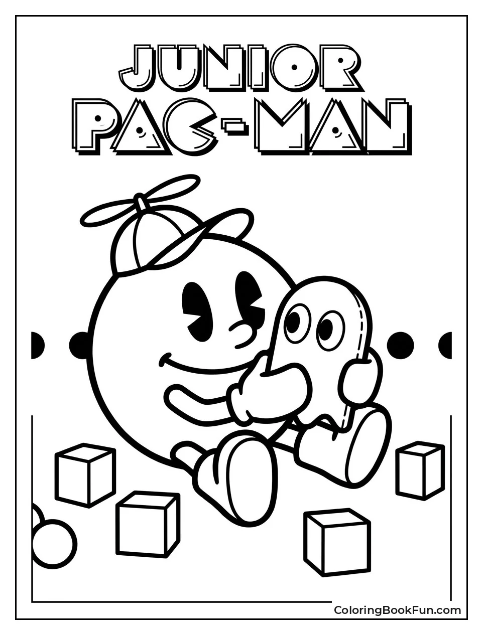 Junior Pac Man Plays with Toy Ghost