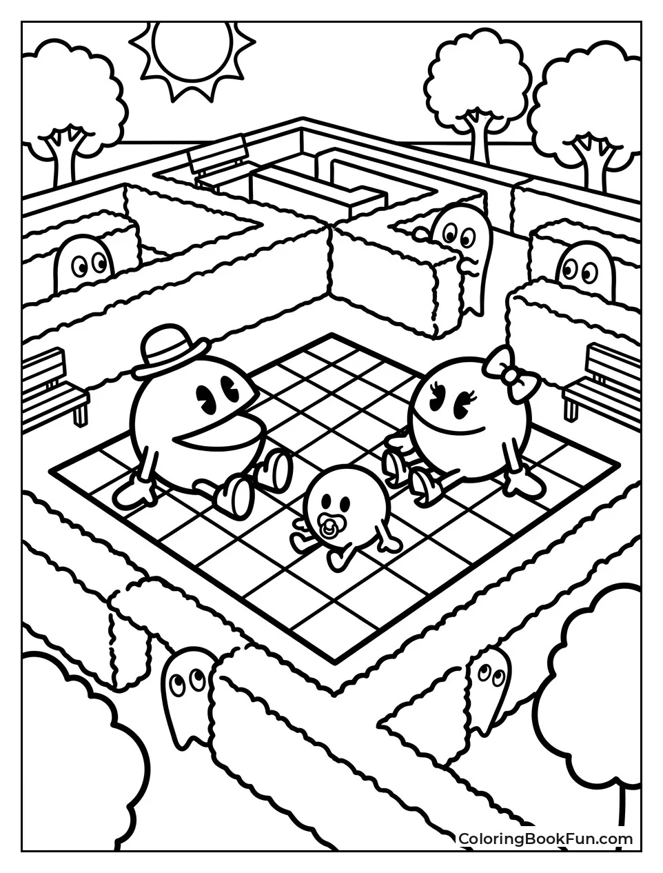 Pac Family Has Picnic in Maze