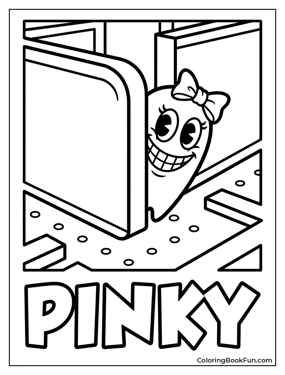 Pinky Peeks around Maze Corner