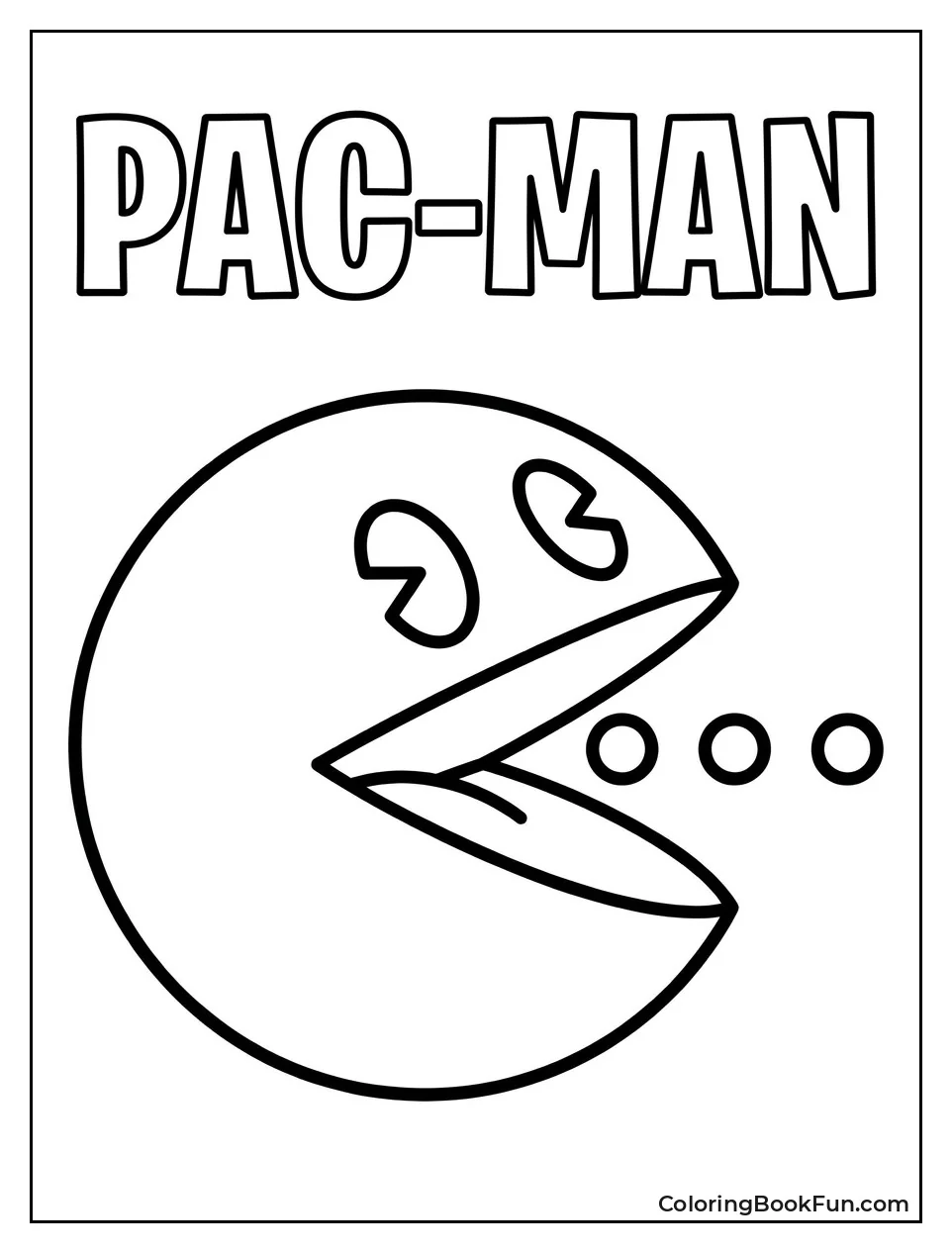 Pac Man Smiles Ready to Eat Dots
