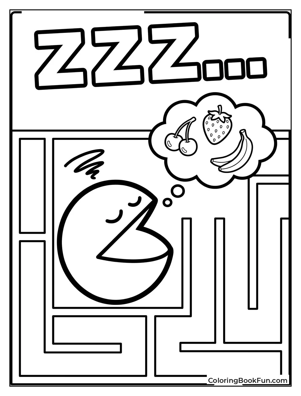 Pac Man Naps in Quiet Maze