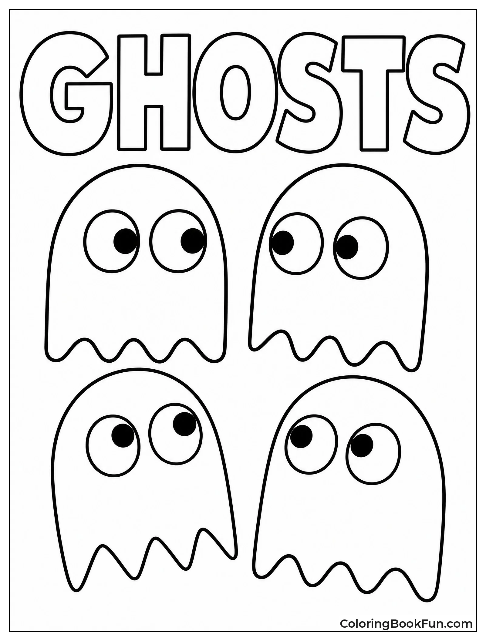 Four Ghosts Float with Big Eyes