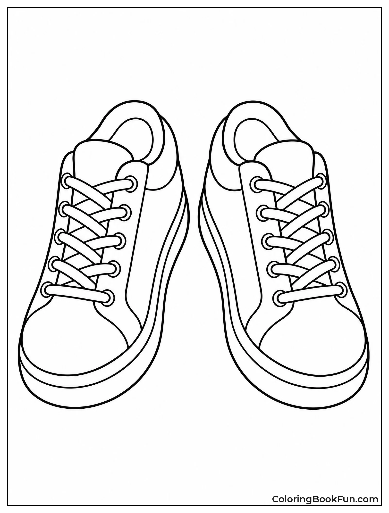 Pair of Matching Sneakers Side by Side