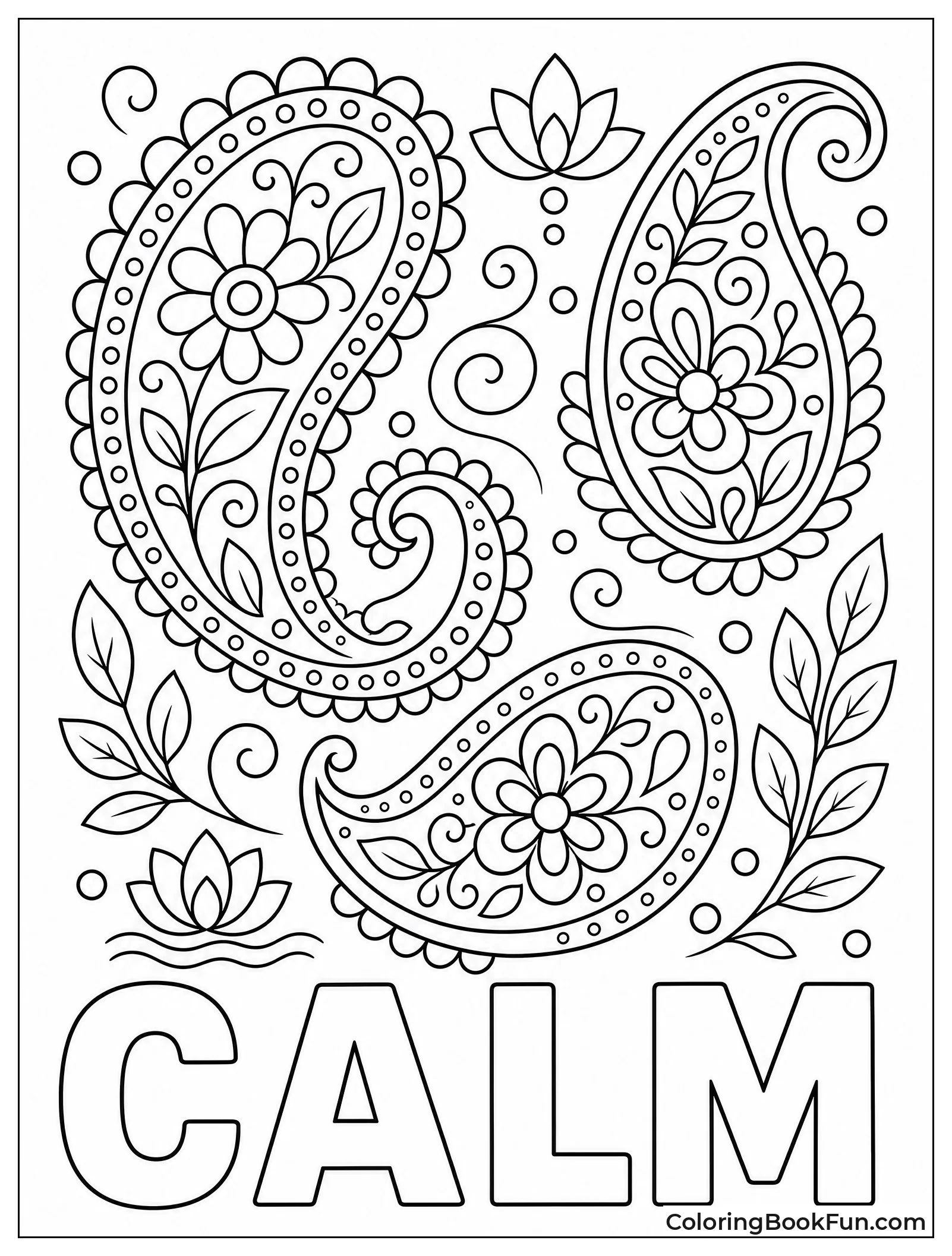 Paisley Shapes Swirl with Details