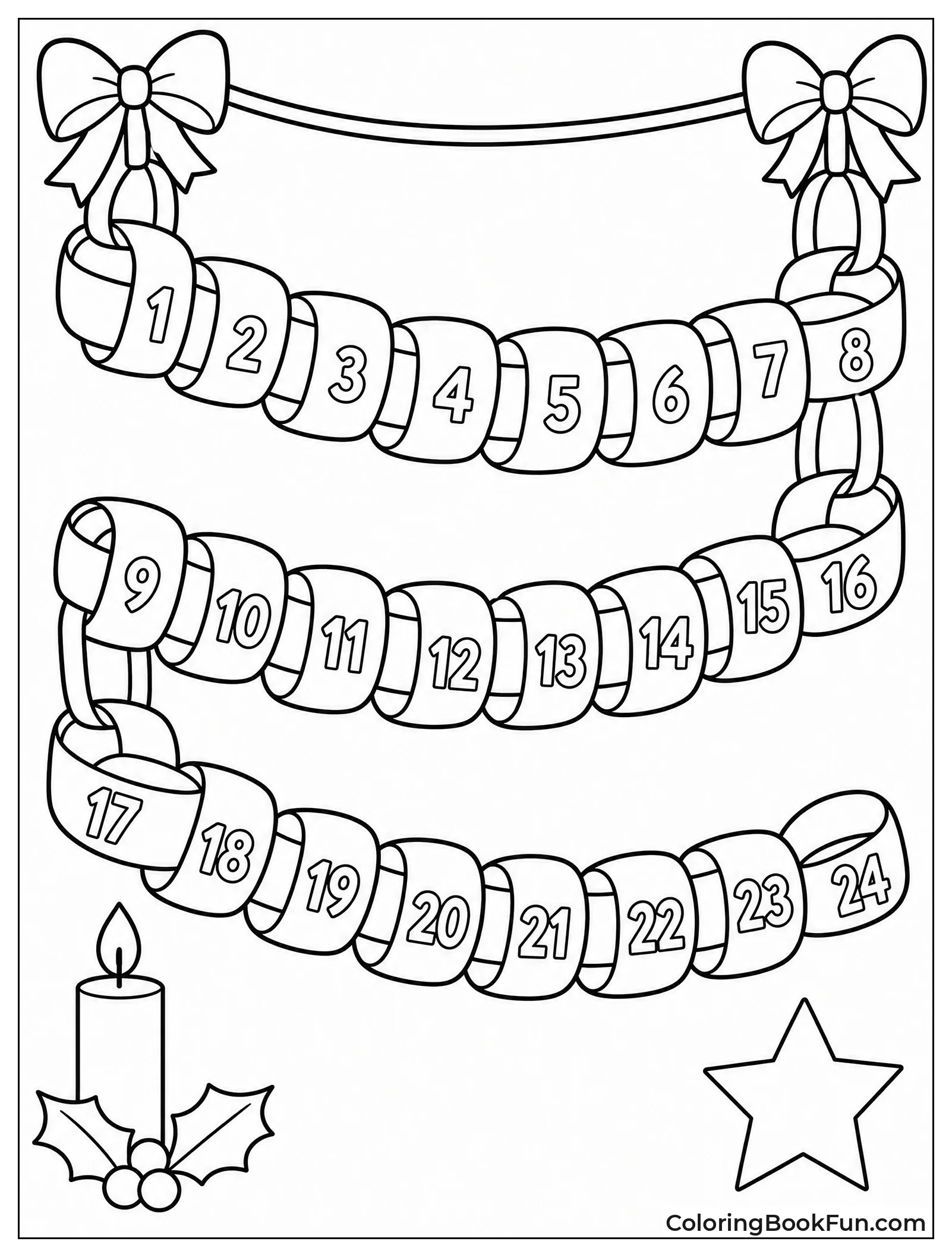 Colorful Paper Chain for Each Day