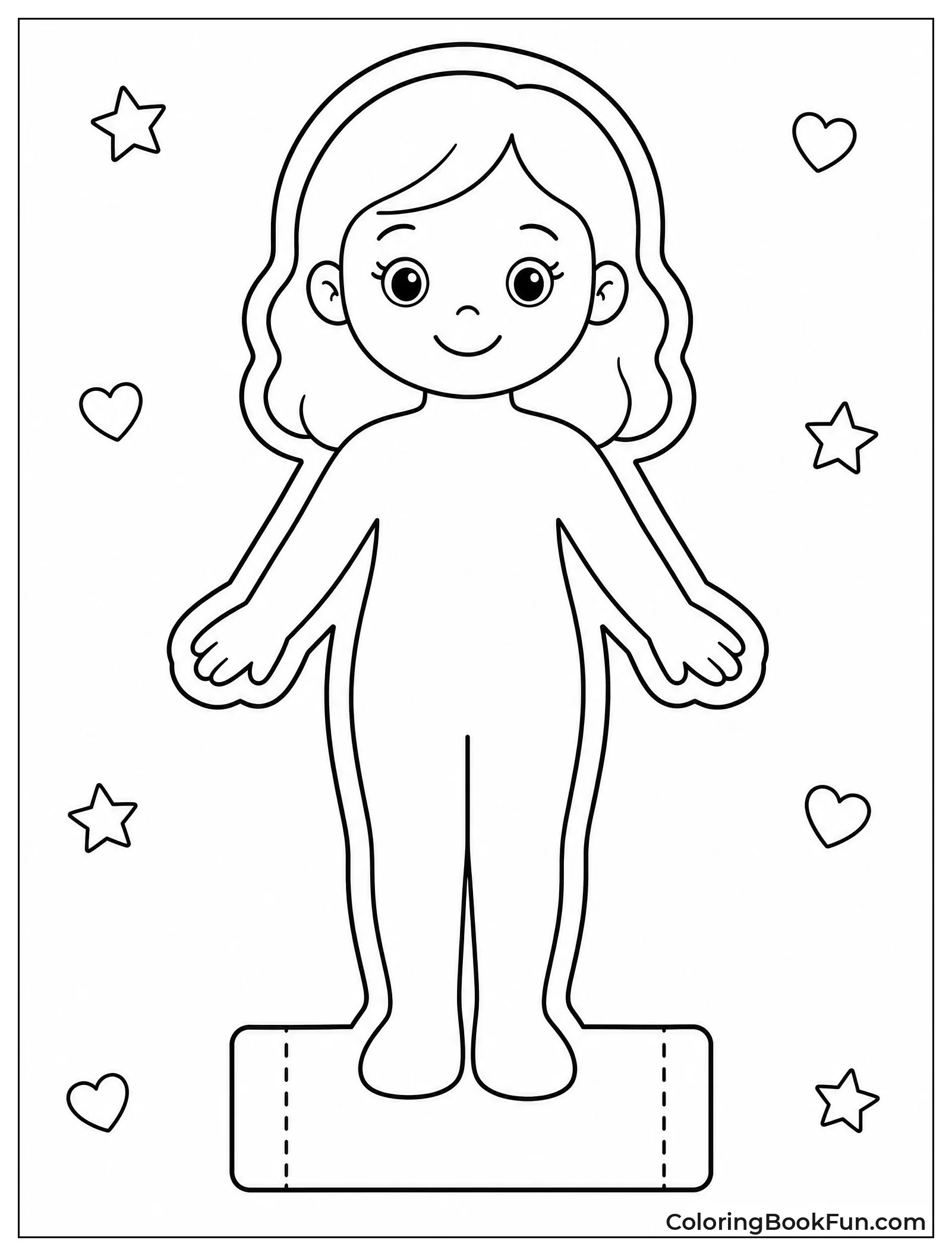 Doll with Stand Up Base