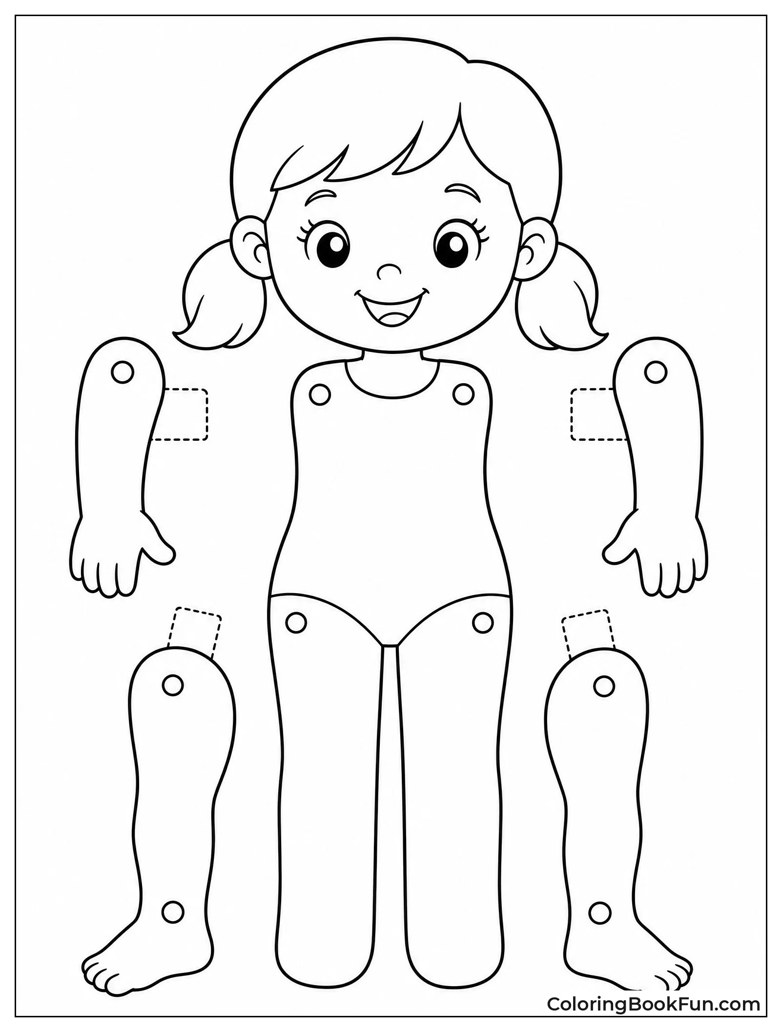Jointed Doll with Moveable Arms