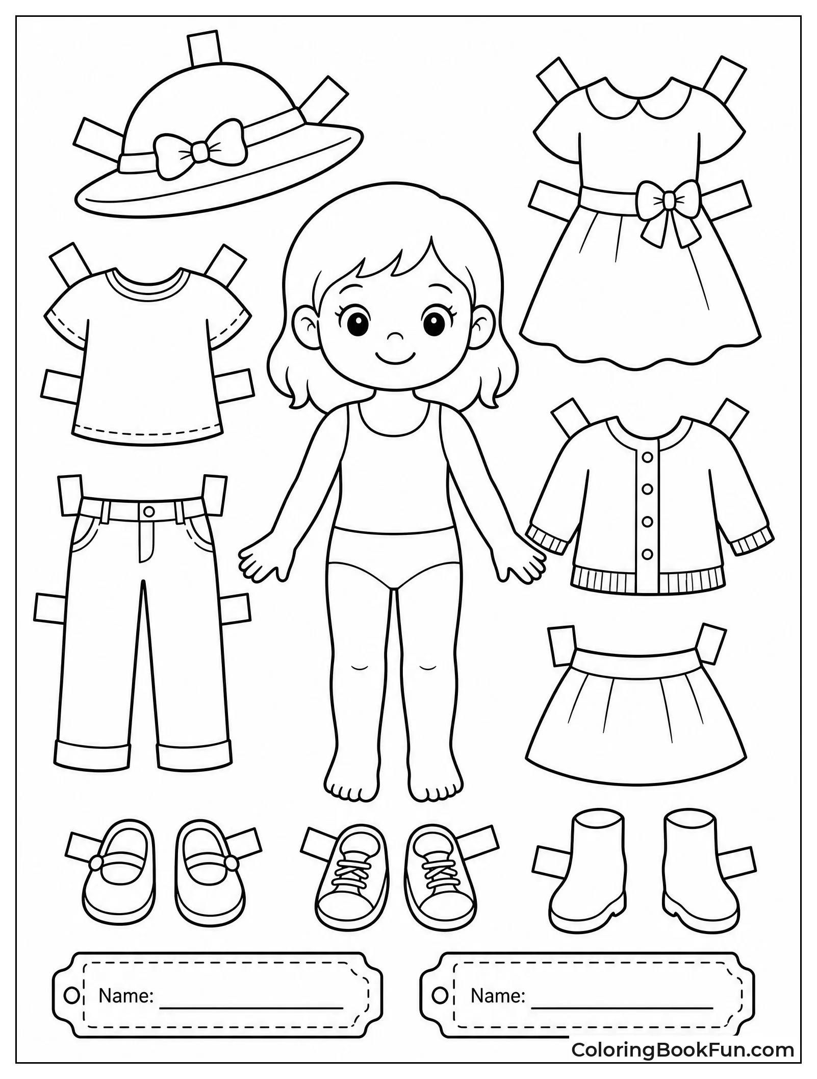 Blank Doll for Custom Coloring