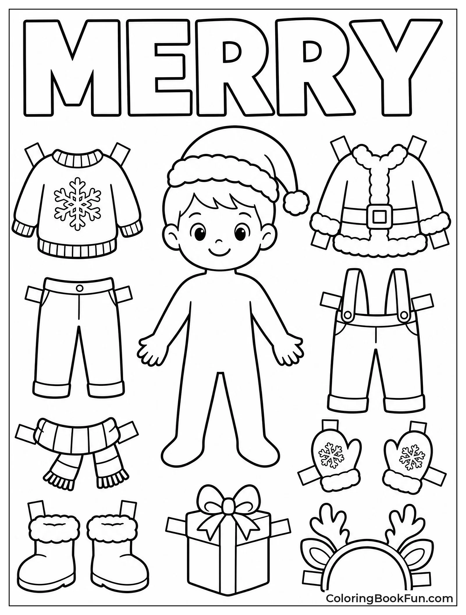 Christmas Doll with Santa Hat