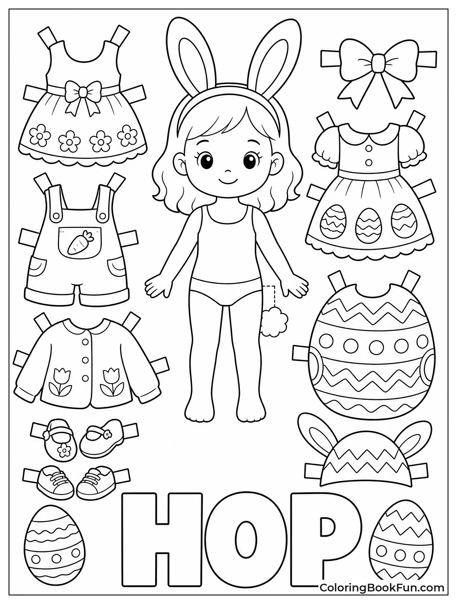 Easter Bunny Doll with Eggs