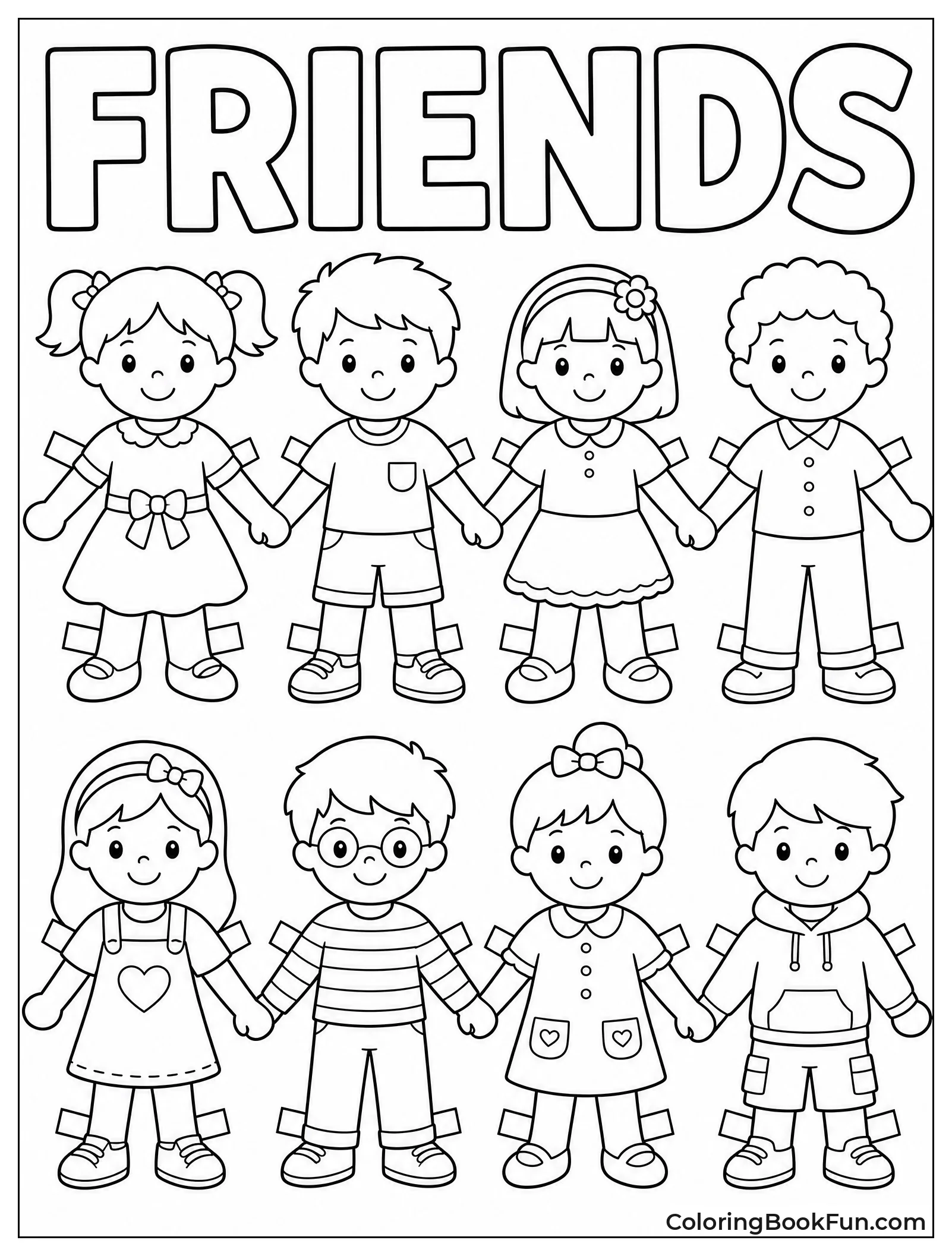 Paper Dolls in a Garland Chain