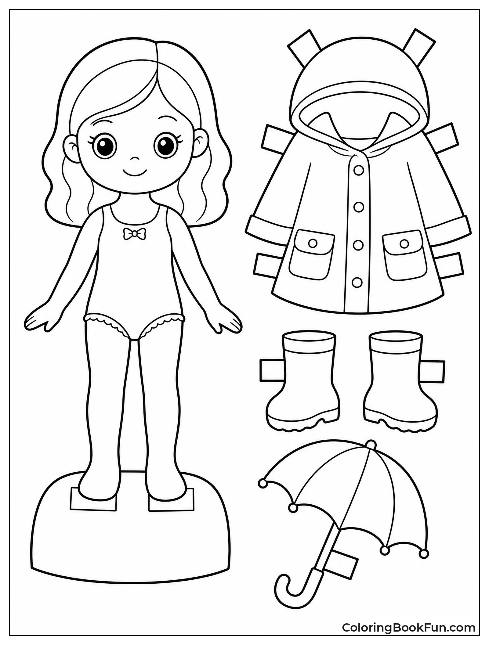 Rainy Day Doll with Umbrella