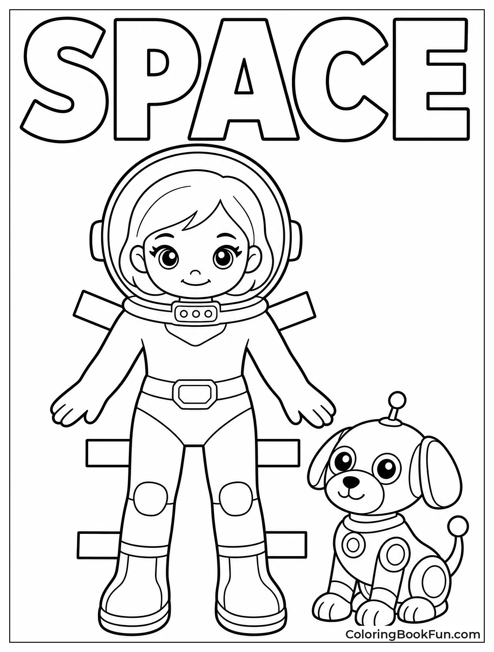 Space Traveler with Robot Pet