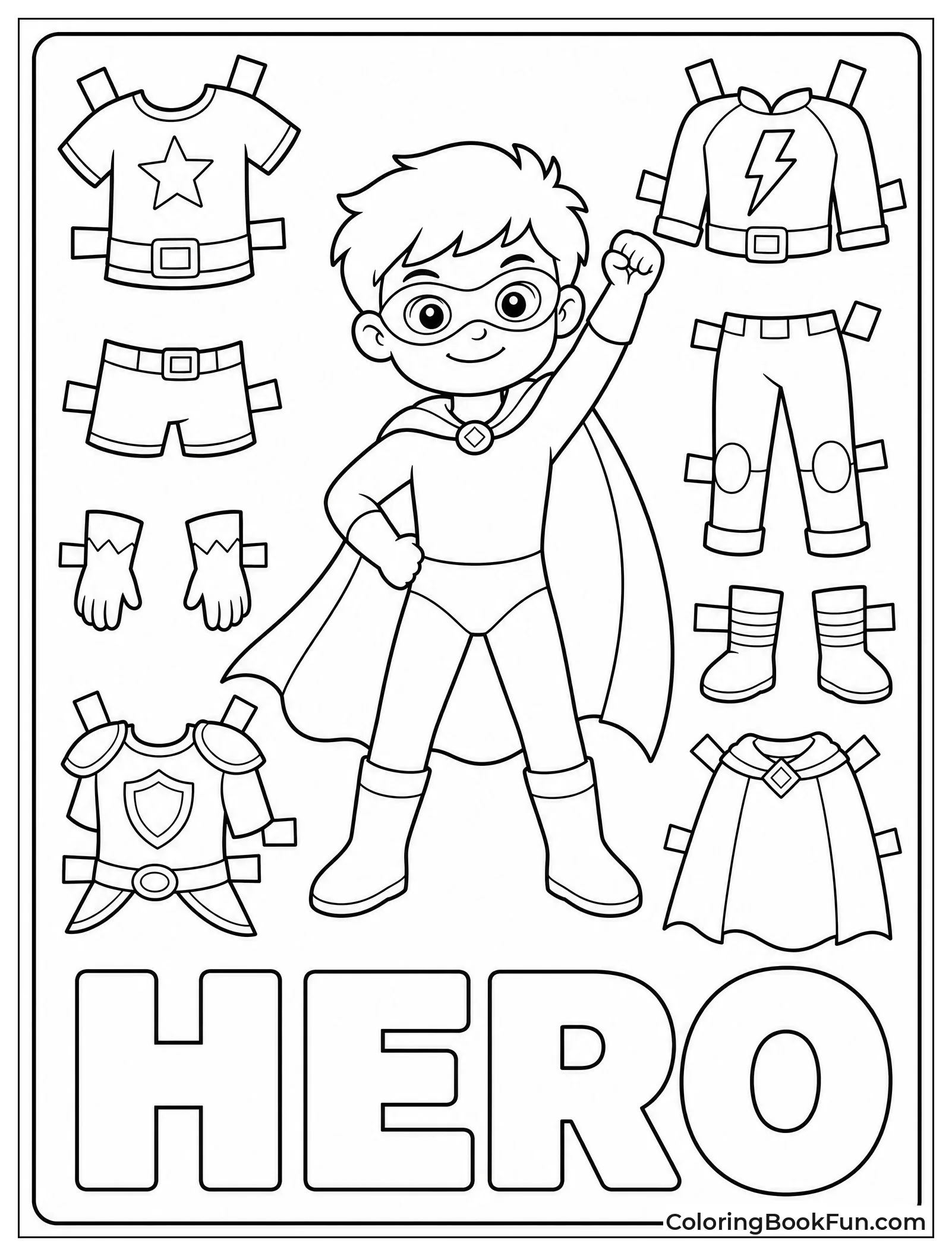 Superhero Boy with Cape and Mask