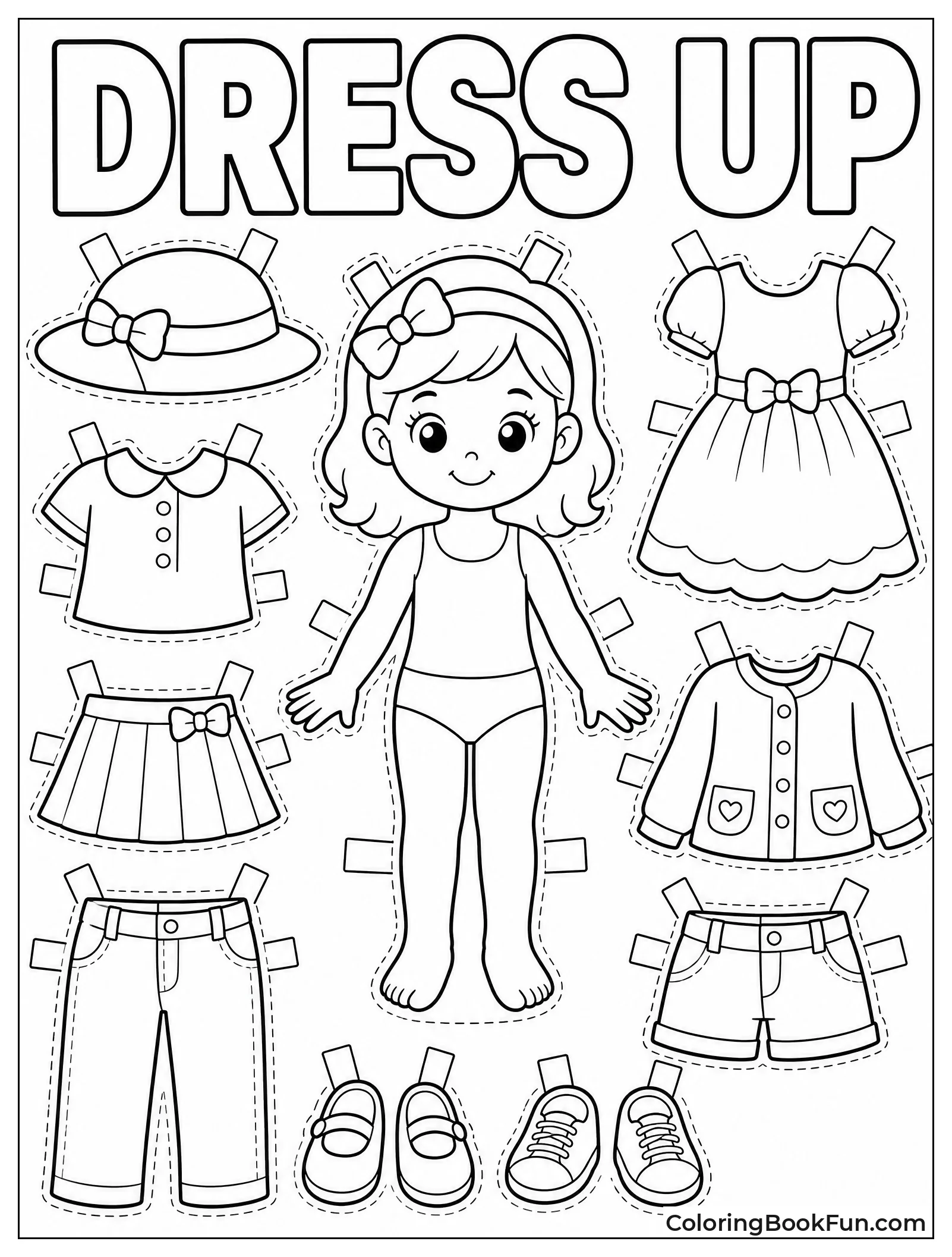 Doll with Tabs for Dressing