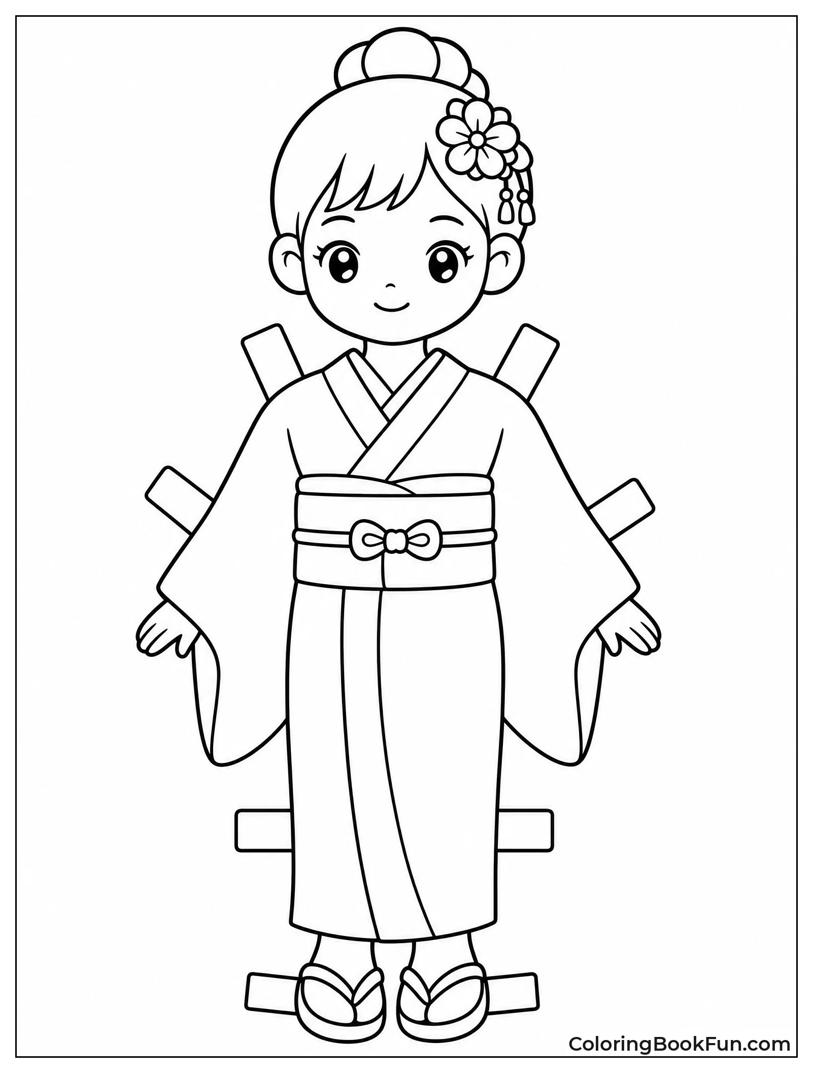 Girl in Traditional Kimono