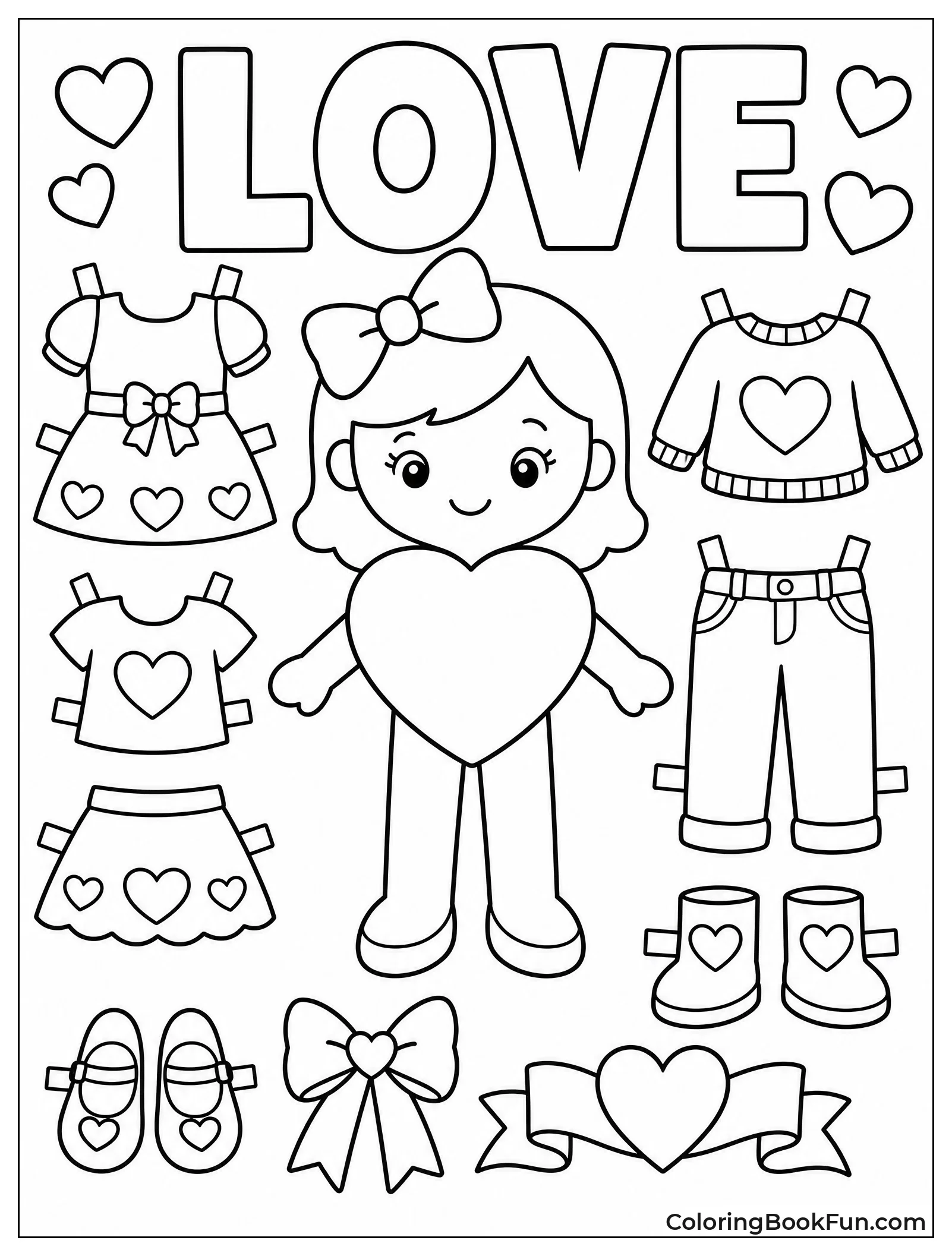 Valentine Doll with Heart Shape