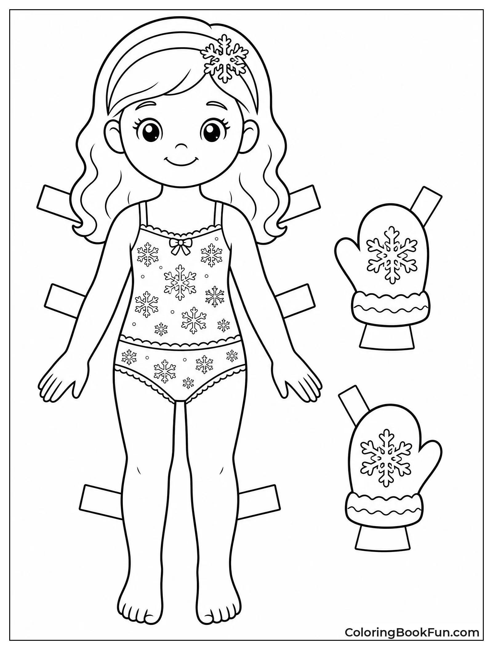 Winter Doll with Snowflakes