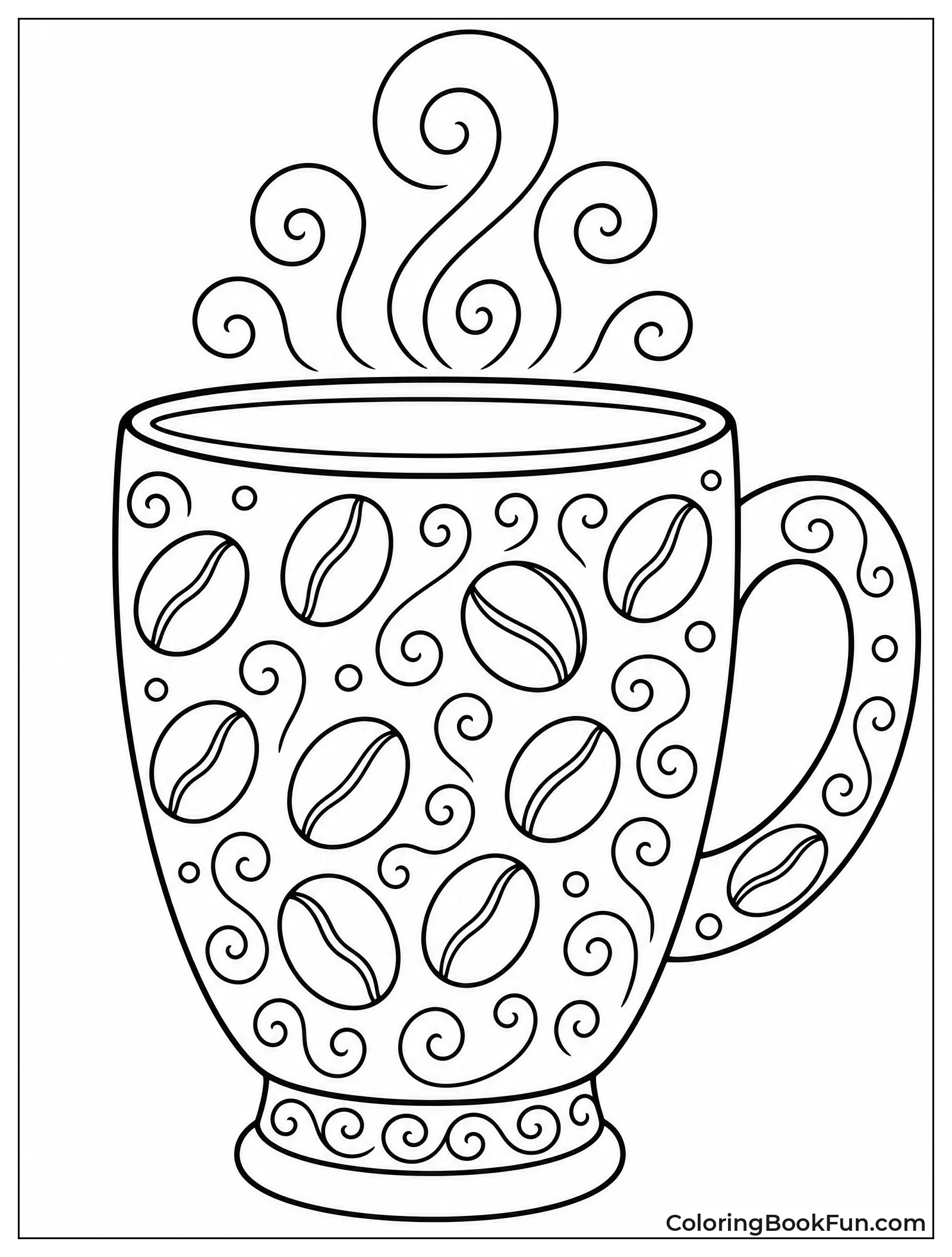Mug Covered in Bean Patterns