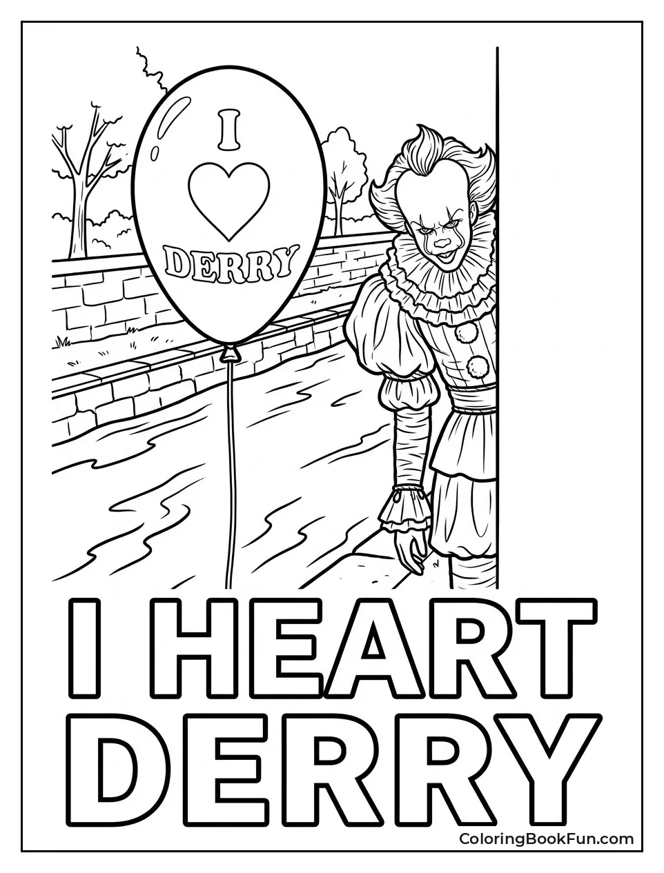 Balloon Says I Heart Derry