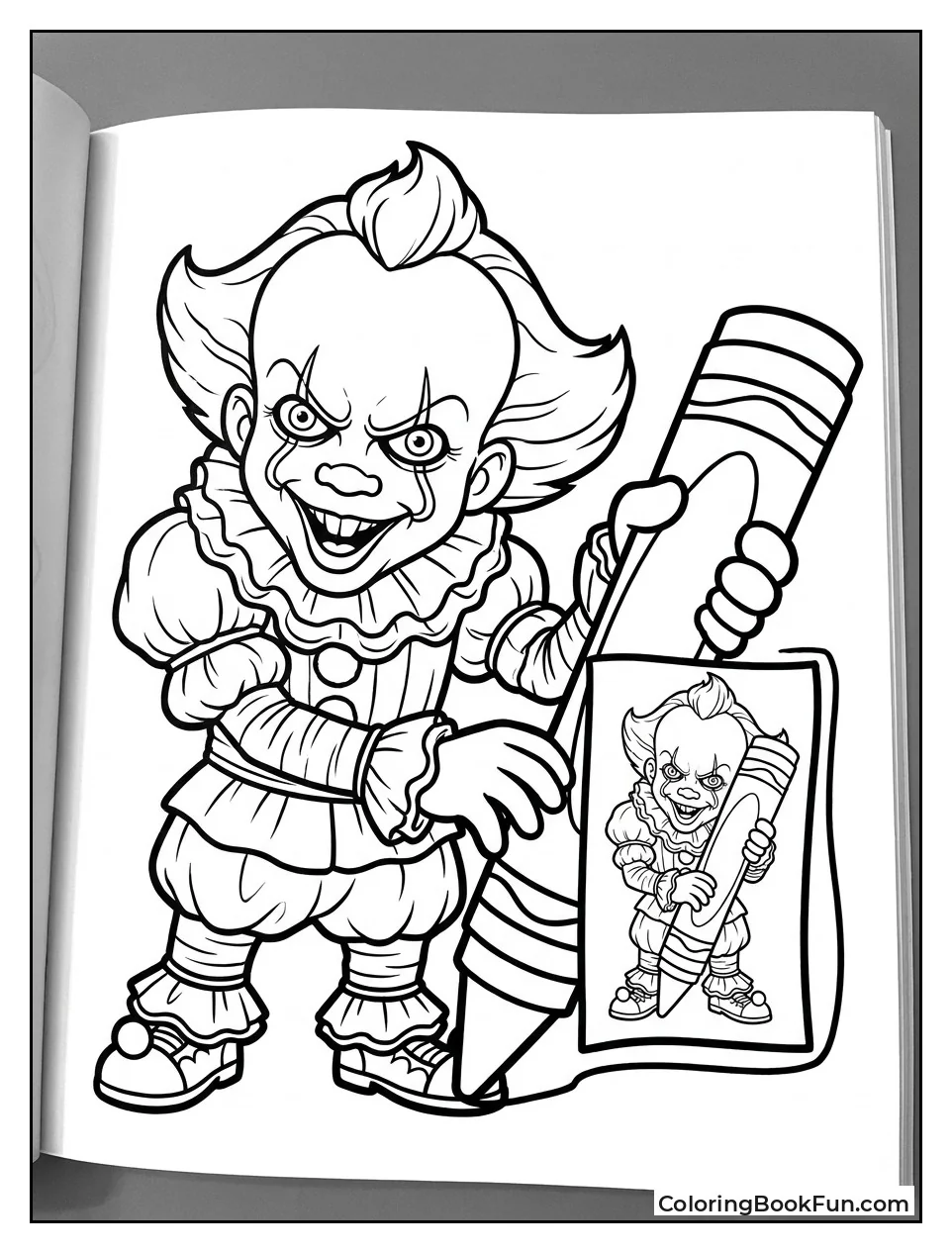 Pennywise Draws with Giant Crayon